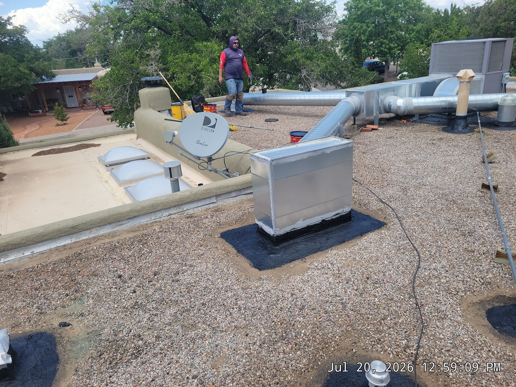 Tar and Gravel Roof Maintenance and Penetration Sealing in Albuquerque by Doyle Roof Masters Inc