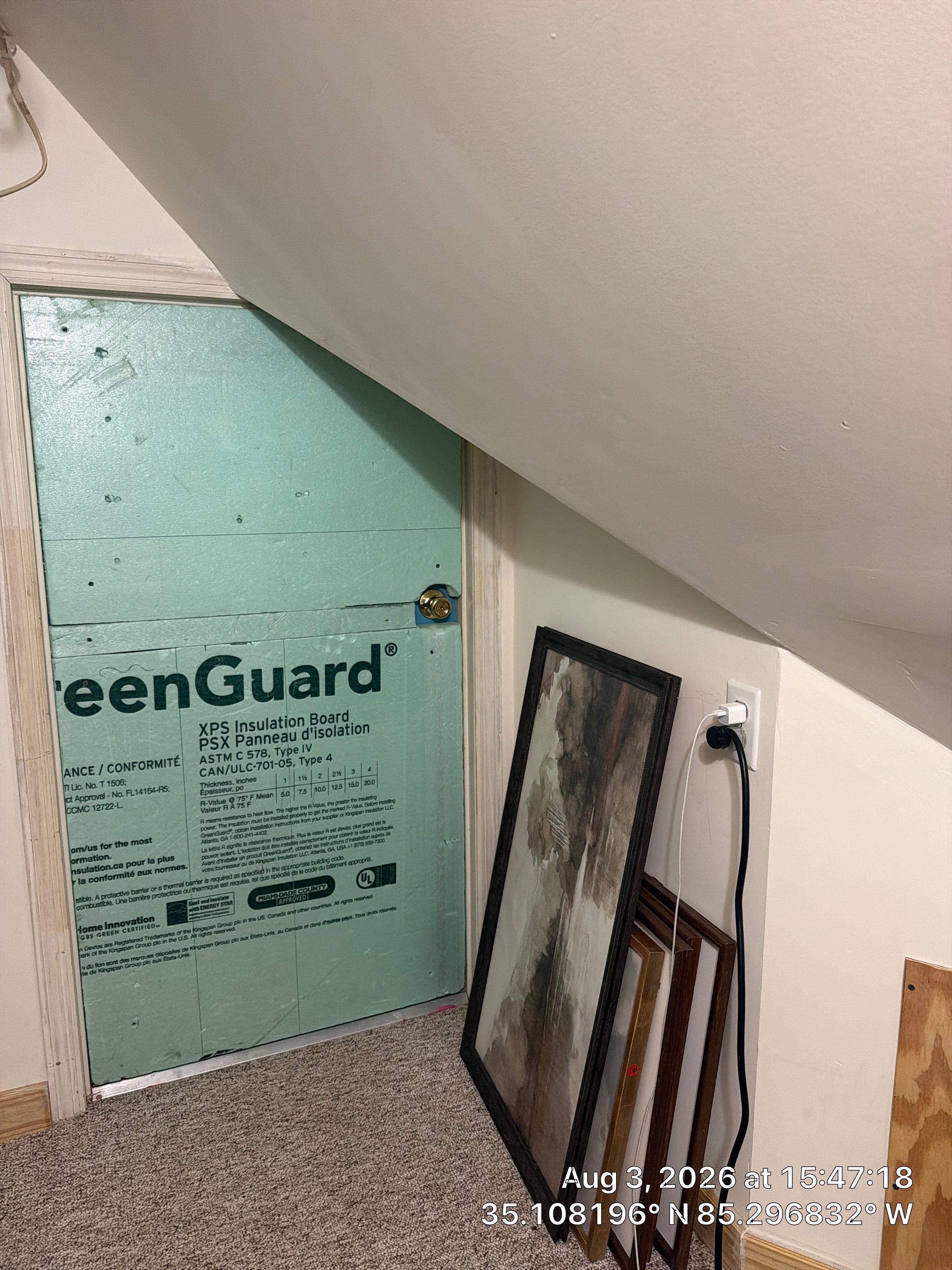 Attic Knee Wall Insulation and Access Door Sealing in Chattanooga by CompanyCam Sales Demo