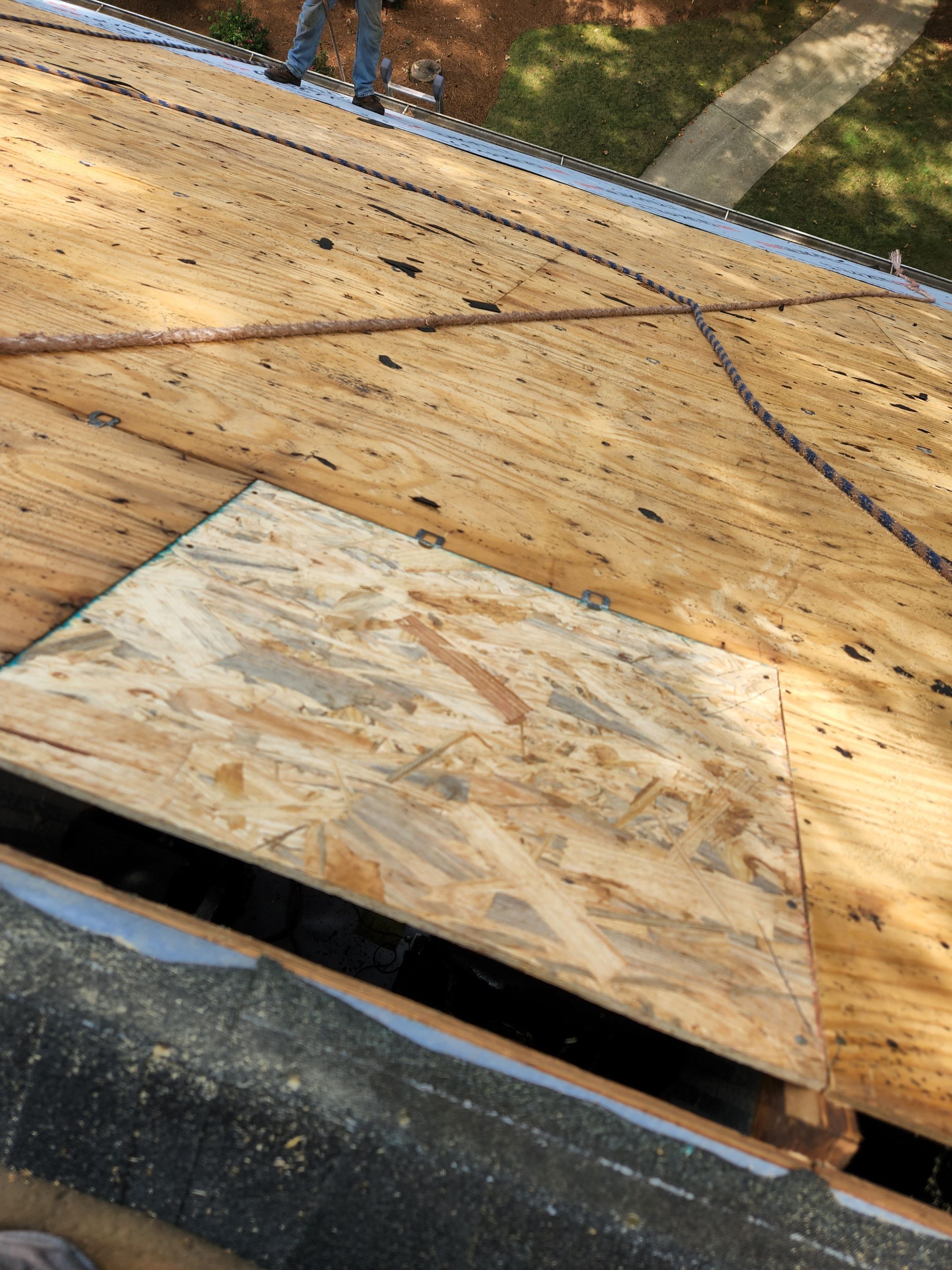 Roof Replacement using Gaf HDZ Charcoal by Just In Time Roofing and Restoration