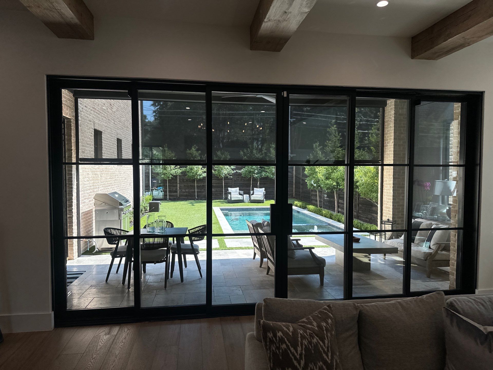 Custom 6-Panel Bi-Parting Sliding Pocket Door Installation in Dallas by Solara Custom Living
