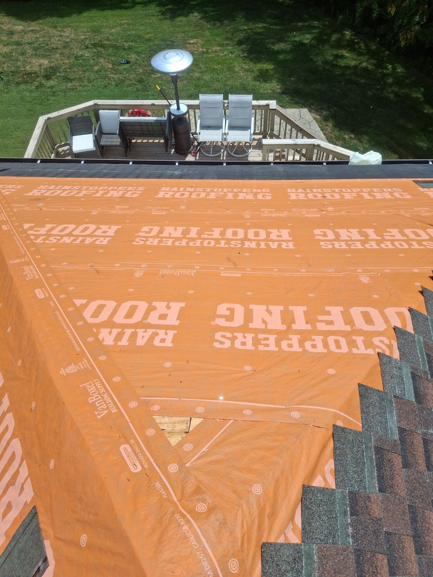 Residential Roofing Installation using GAF TImberline HDZ Hickory by Rainstoppers Roofing