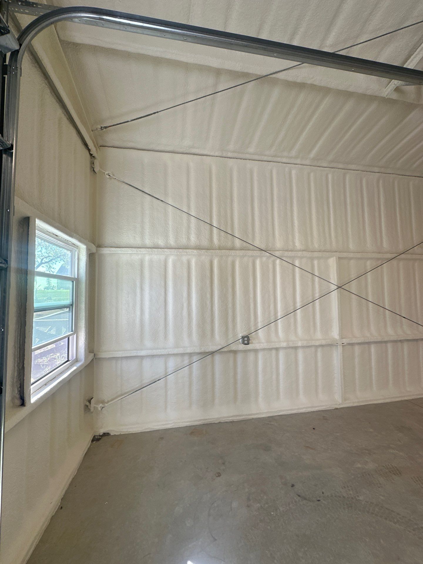 2" close cell foam on this new shop Sanger Tx  by Apex Insulation Solutions