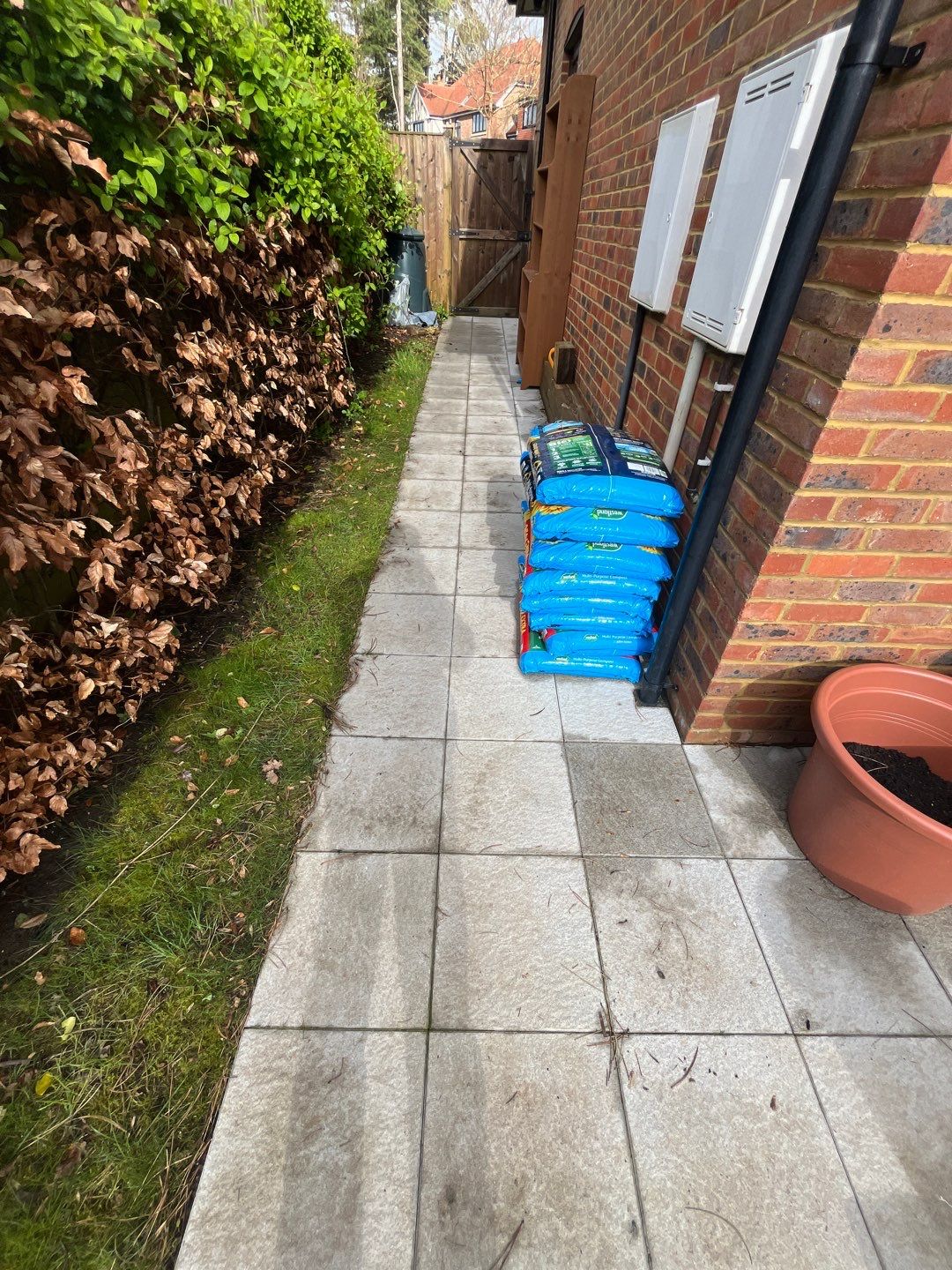 Roof Patio Driveway Clean using Honda 15lpm Low Pressure Washing Machine by Ges Exterior Cleaning ltd