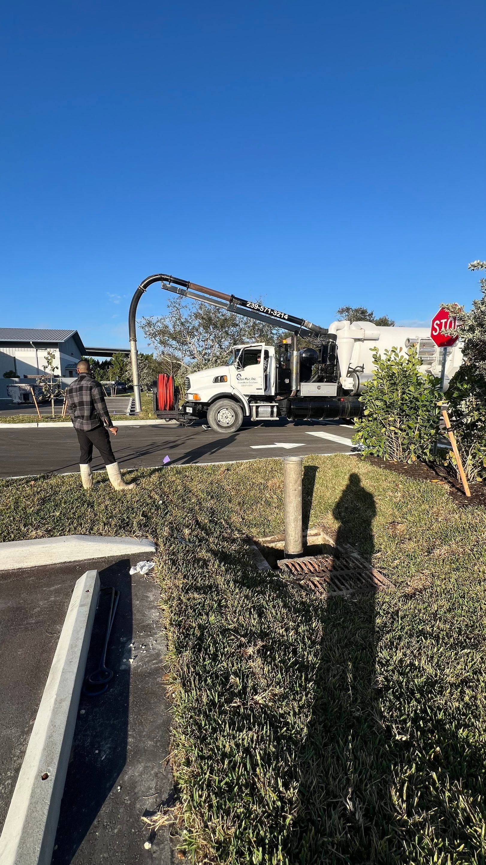 New Commercial Construction Stormwater System Cleaning by APS Power & Water