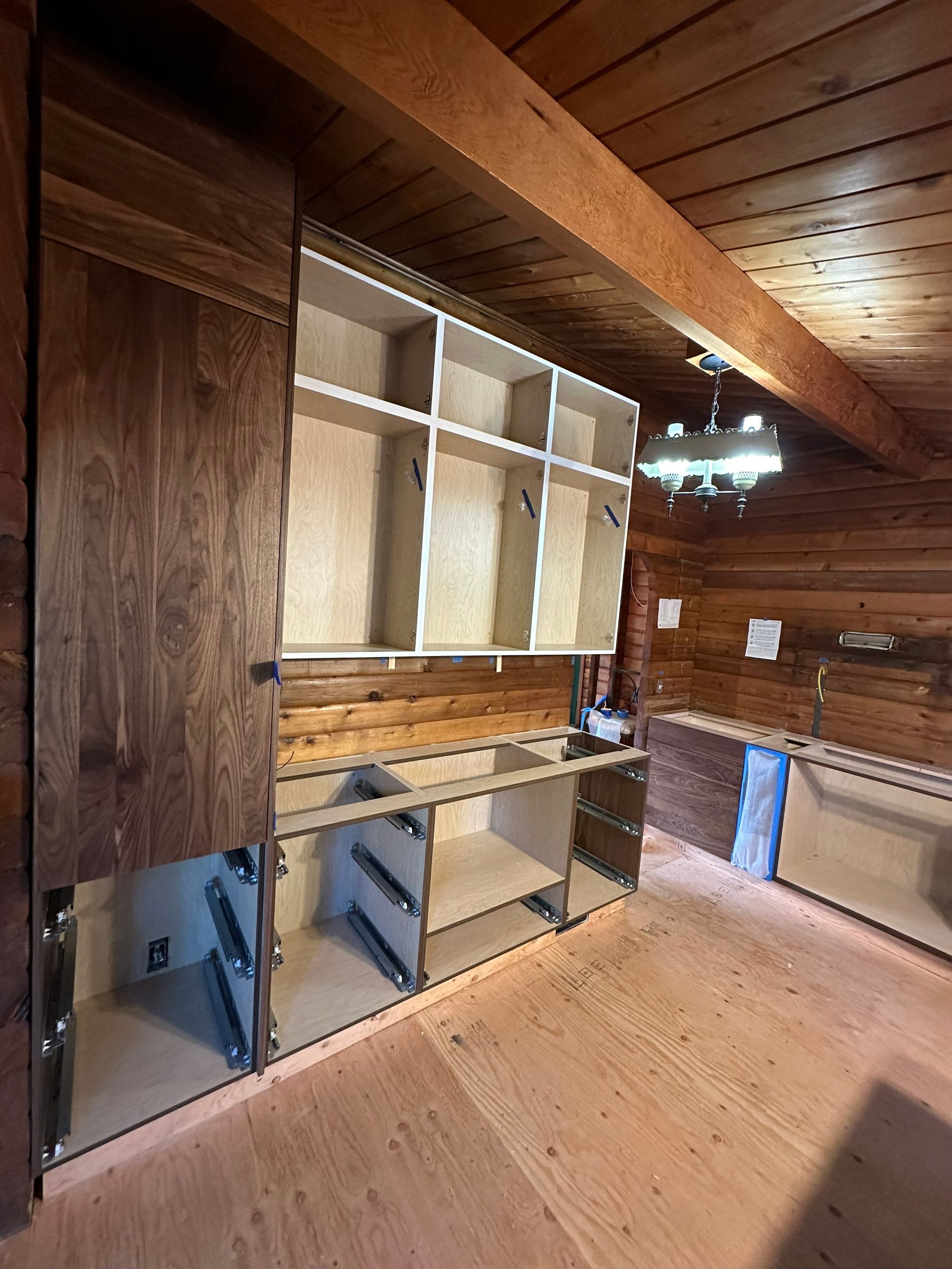 Kitchen Transformation in Newberg Log Cabin by Pinnacle Contractors