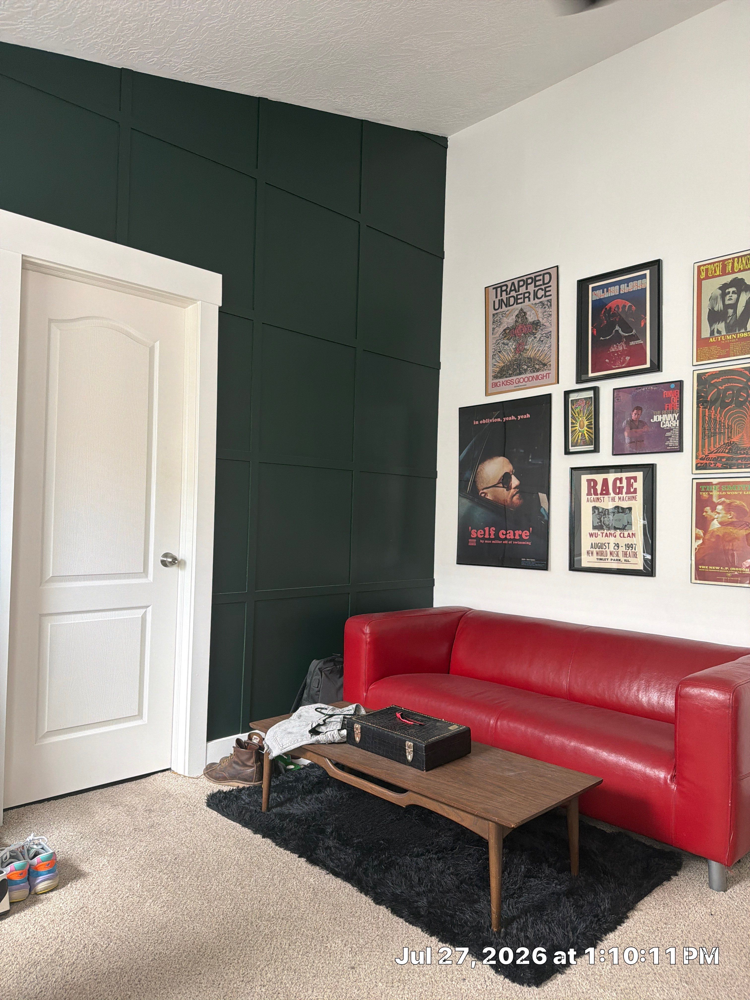 Custom Grid Board and Batten Accent Wall in South Salt Lake by CompanyCam Sales Demo