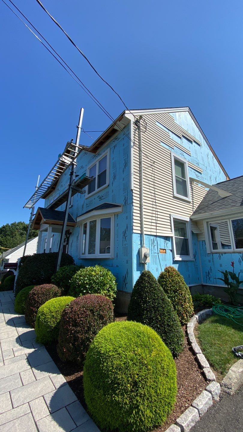 Residential Roofing Installation using Owens Corning TruDefinition & Certainteed Cedar Impressions Pacific Blue by A Plus Exterior