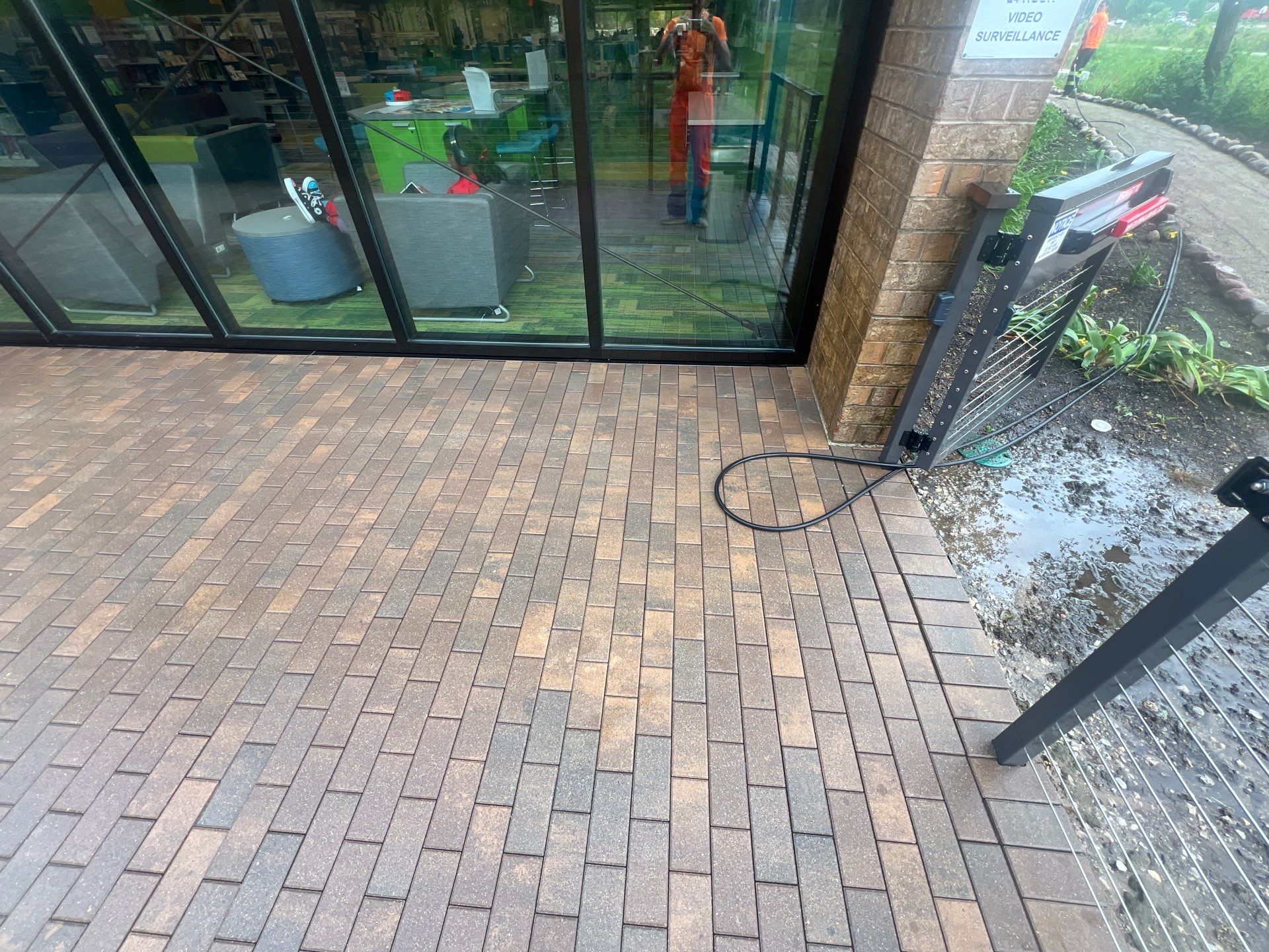 Brick paver repair, cleaning, sealing and poly sanding by Northern Power Washing LLC.