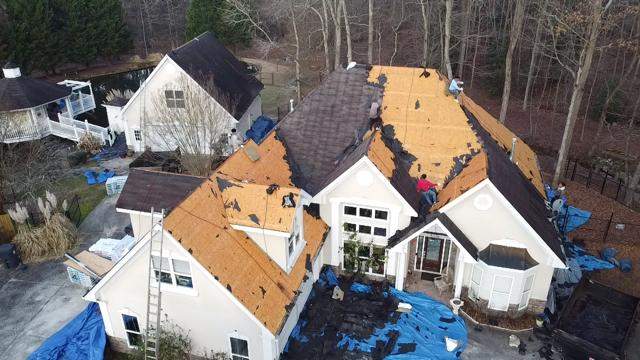 Reroof paid for by the insurance company. by Galian Roofing LLC