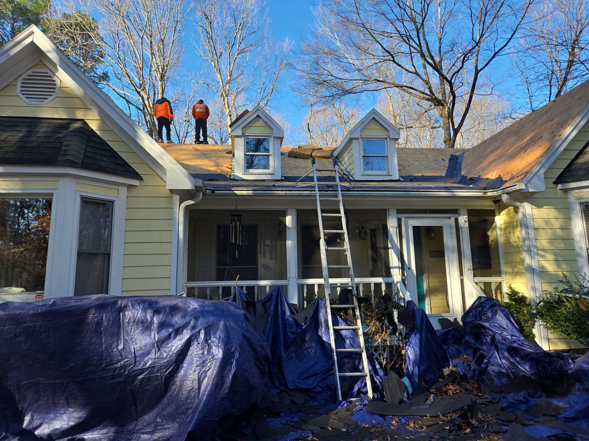 Residential Roof and Skylight Replacement in Wake Forest, North Carolina by Five Oaks Roofing Plus