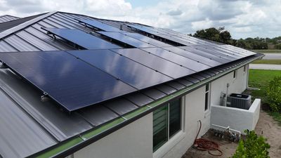 Standing Seam Metal Roof and Solar Powerwall Installation in Naples