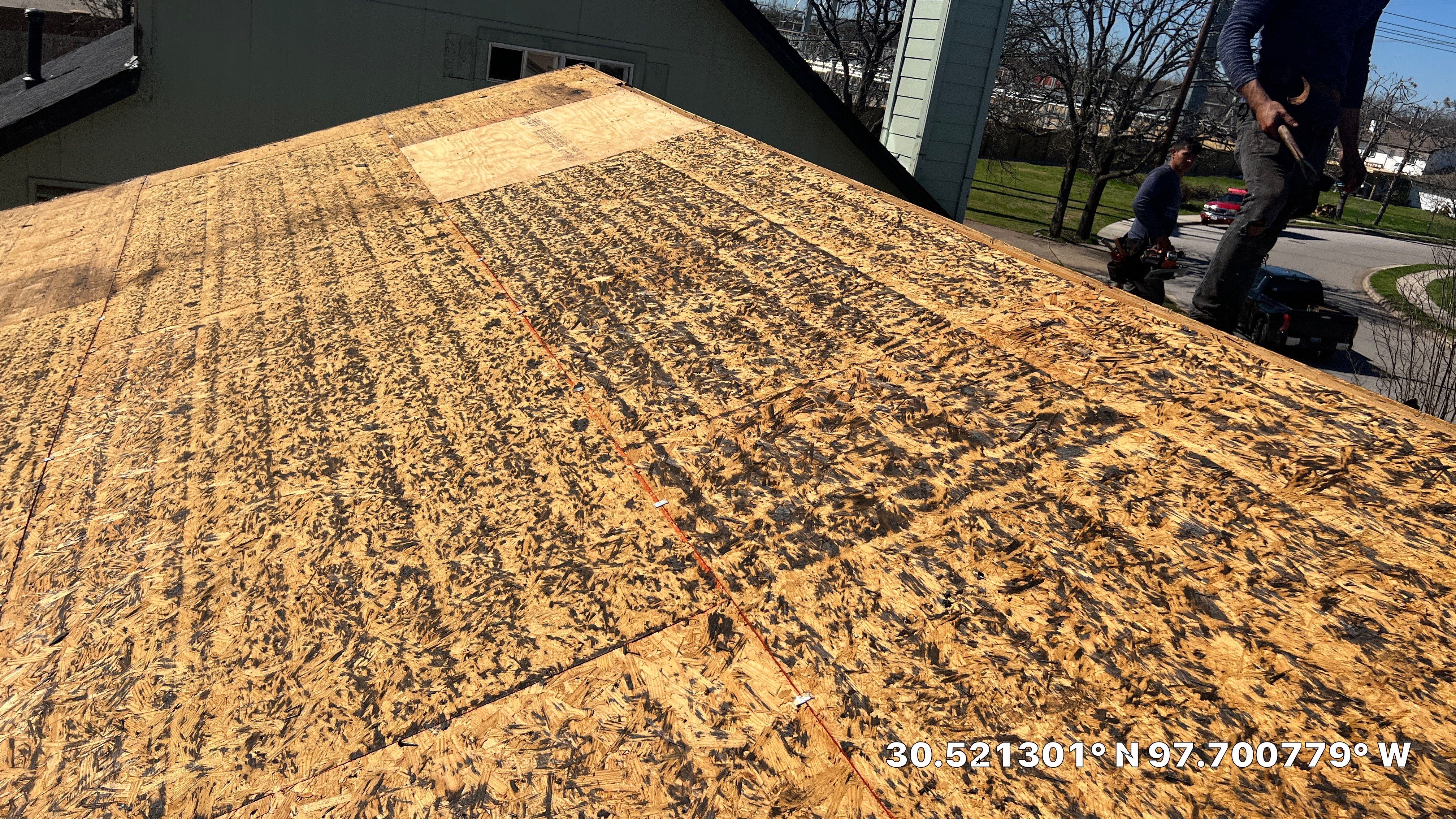 Residential Asphalt Shingle Roof Replacement and Decking Repair in Round Rock by Caliber Restoration LLC