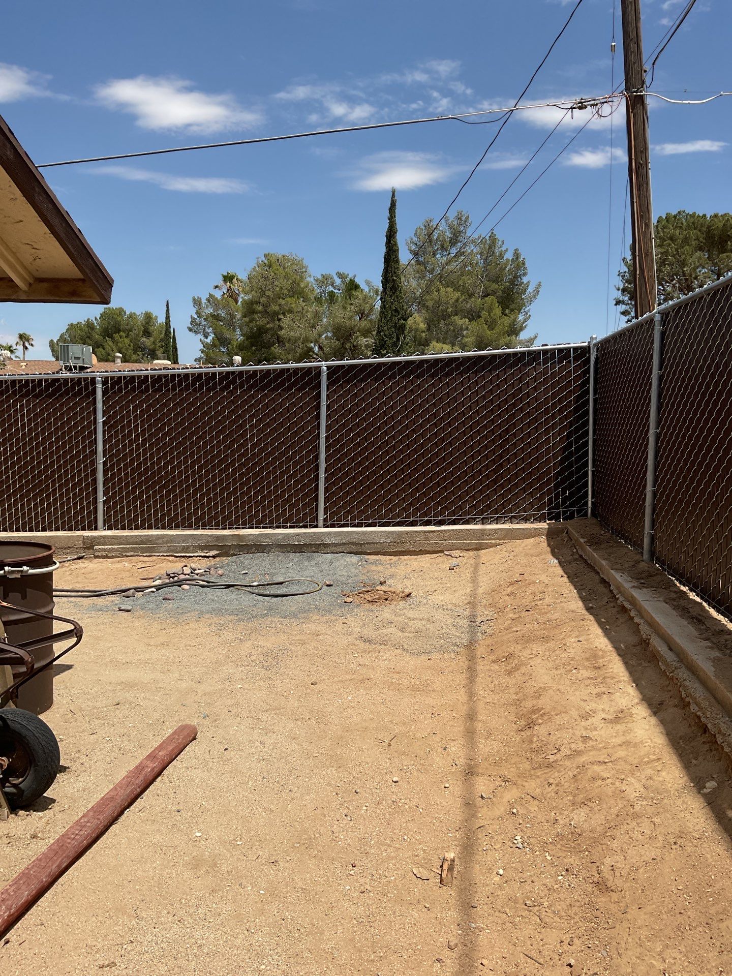 Dark Brown Privacy Chain Link Fence by Fence Guys Inc.