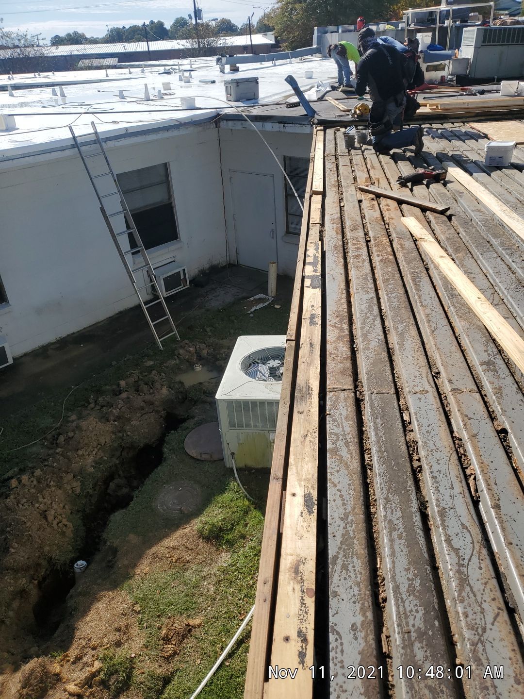 Commercial Roofing Installation using 50 mil PVC by Hostetler Roofing