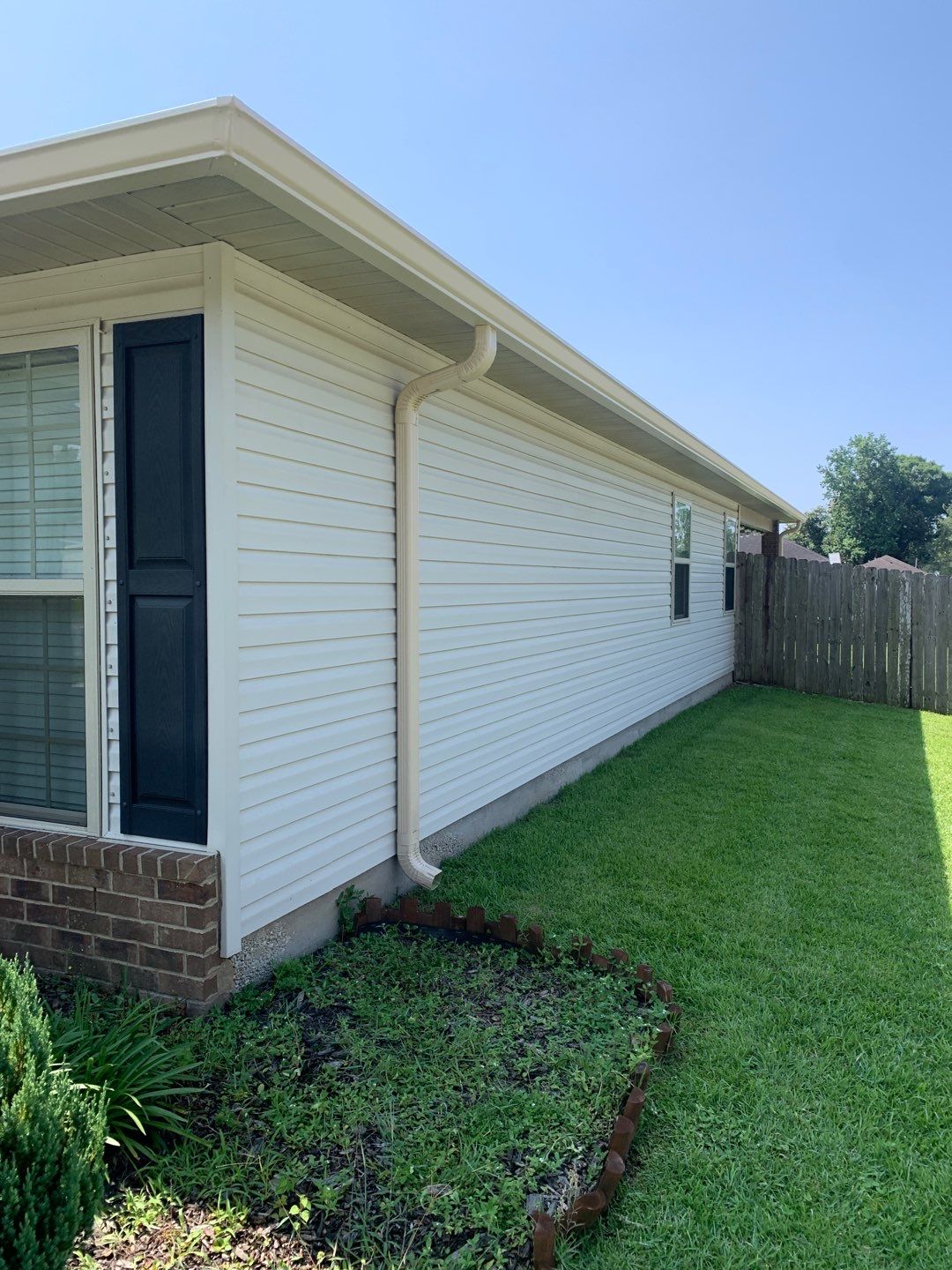 Sand Tone Color Gutter Installation in Pensacola FL by Gutter Professors