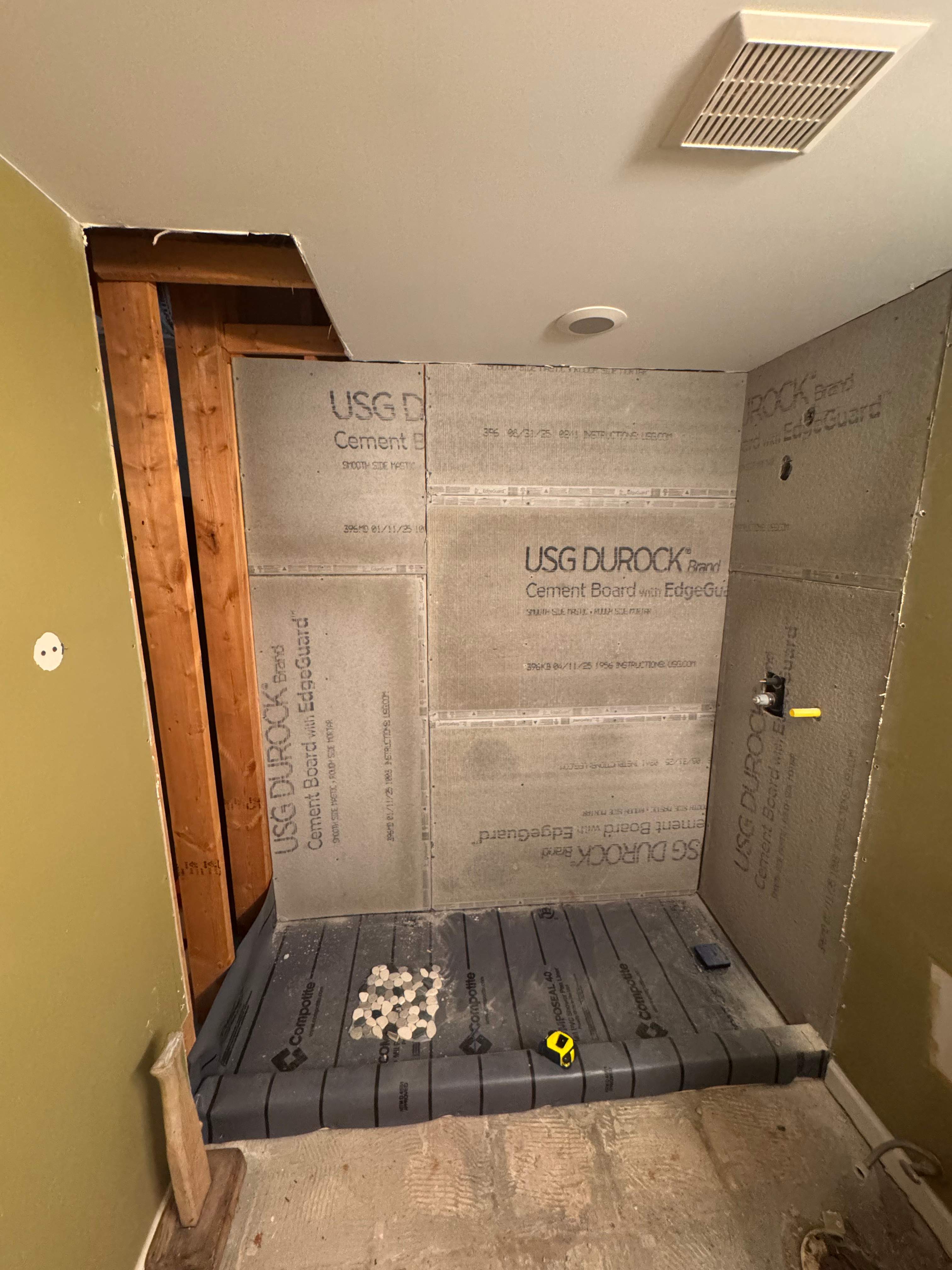Basement bathroom renovation by Prudencio