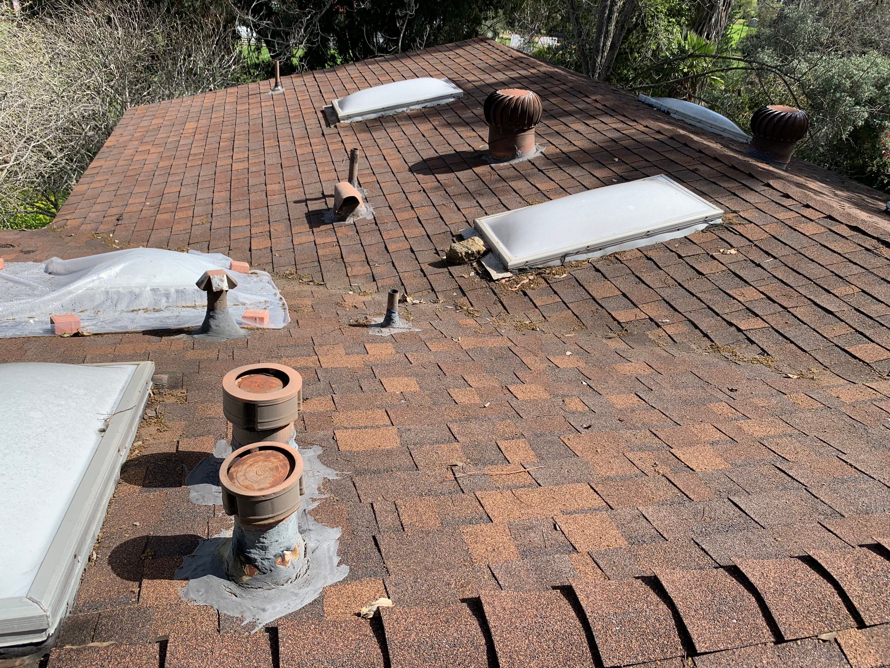 Escondido Partial Shingle Roof Replacement with Skylights and Gutters by Zenith Roofing Services
