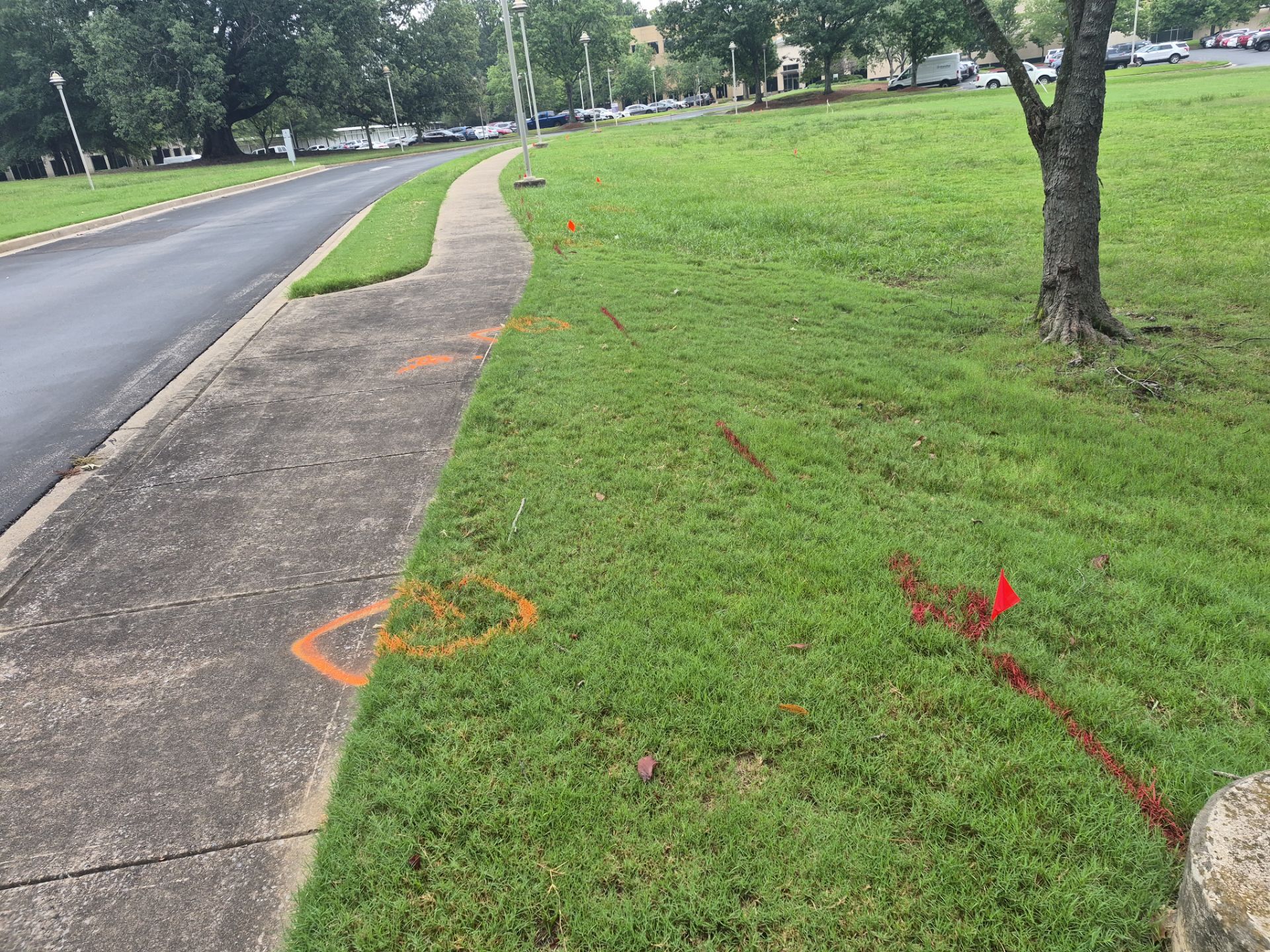 Private Utility Locating and Marking for Collierville Commercial Campus by Alsip Locating Service, LLC