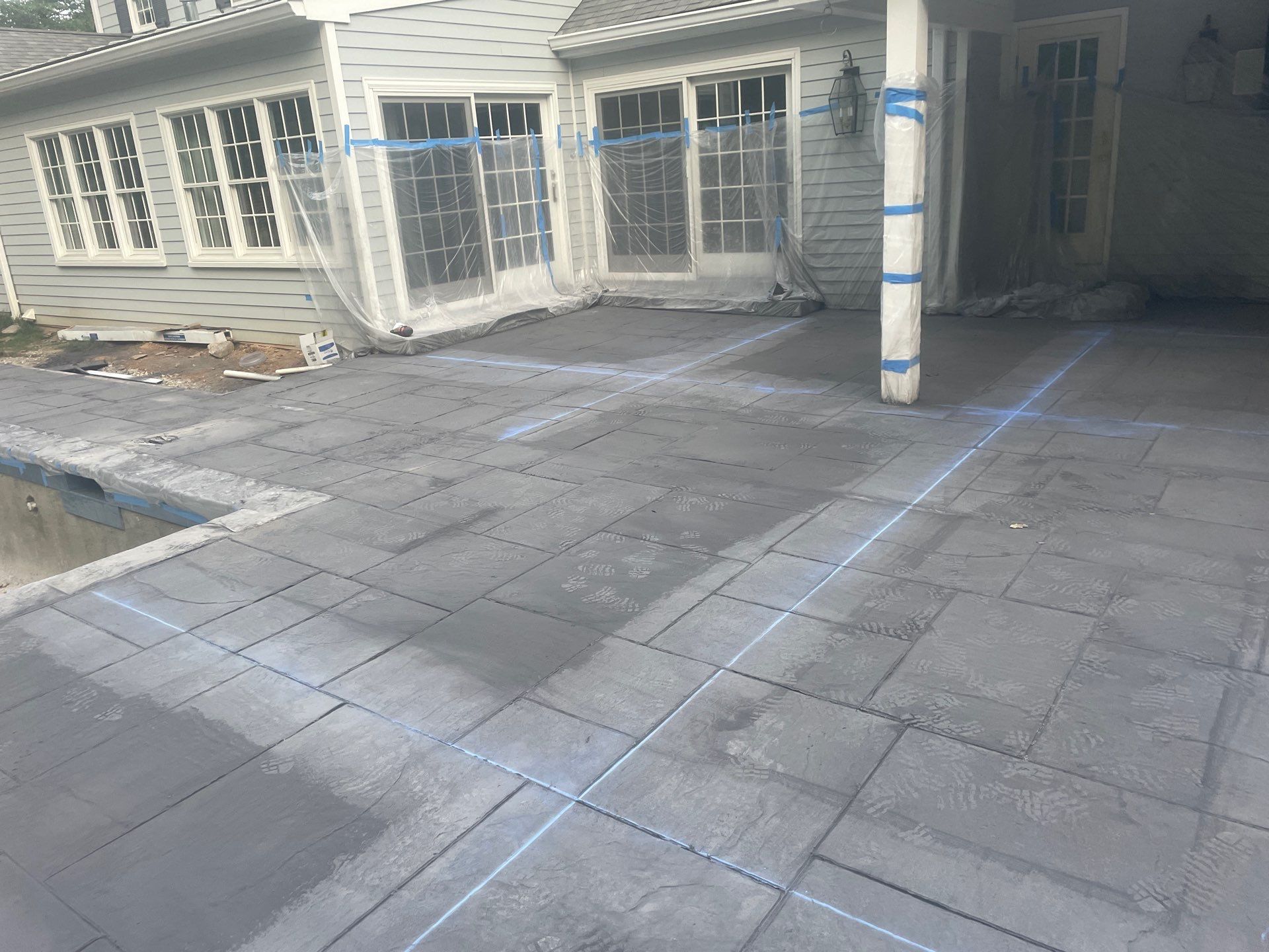 Stamped Concrete Pool Deck  by Architectural Concrete Design