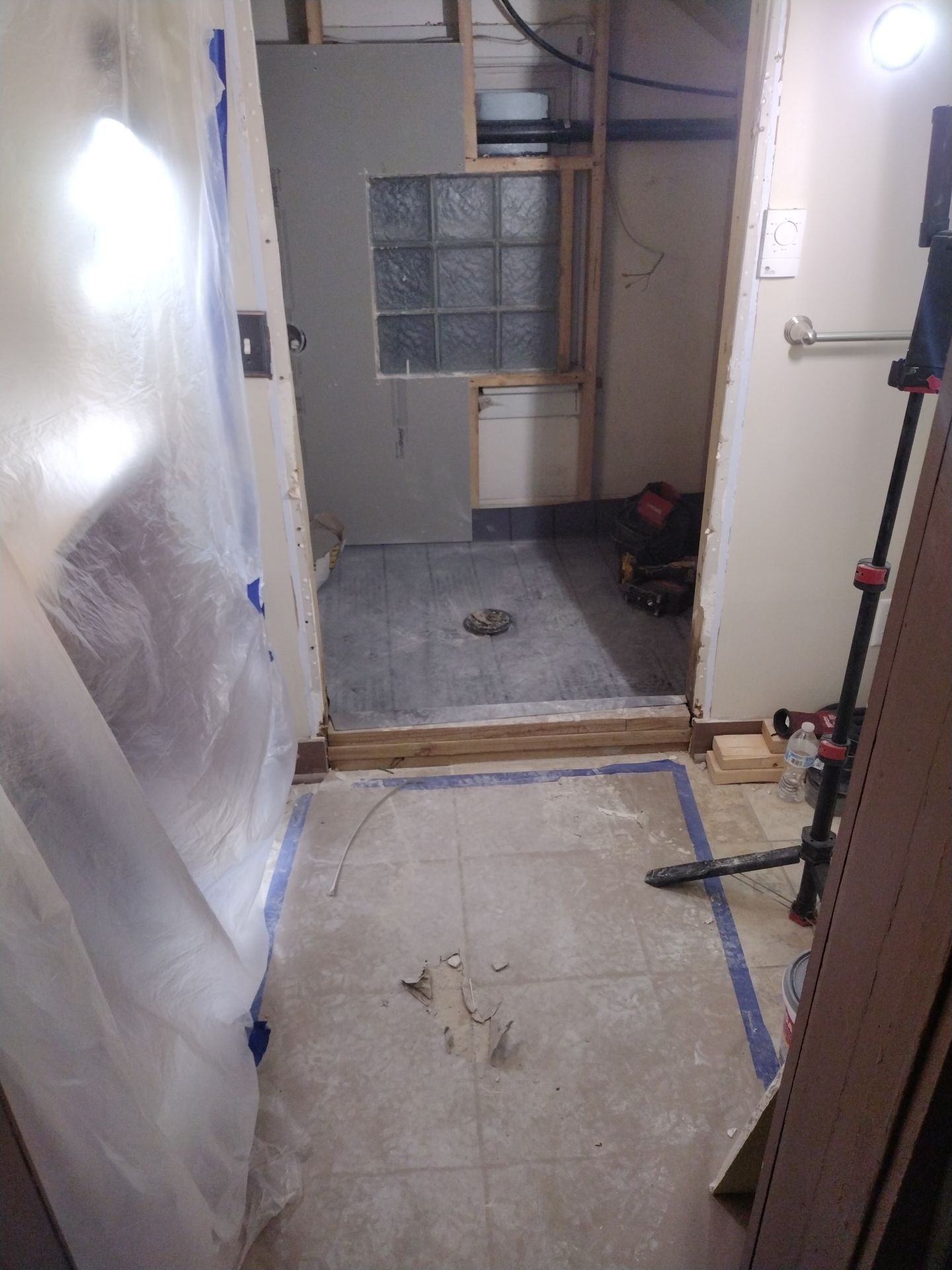Shower Remodel & Ceiling Restoration – Correcting Water Damage and Rebuilding Right by Johnny Five Construction 