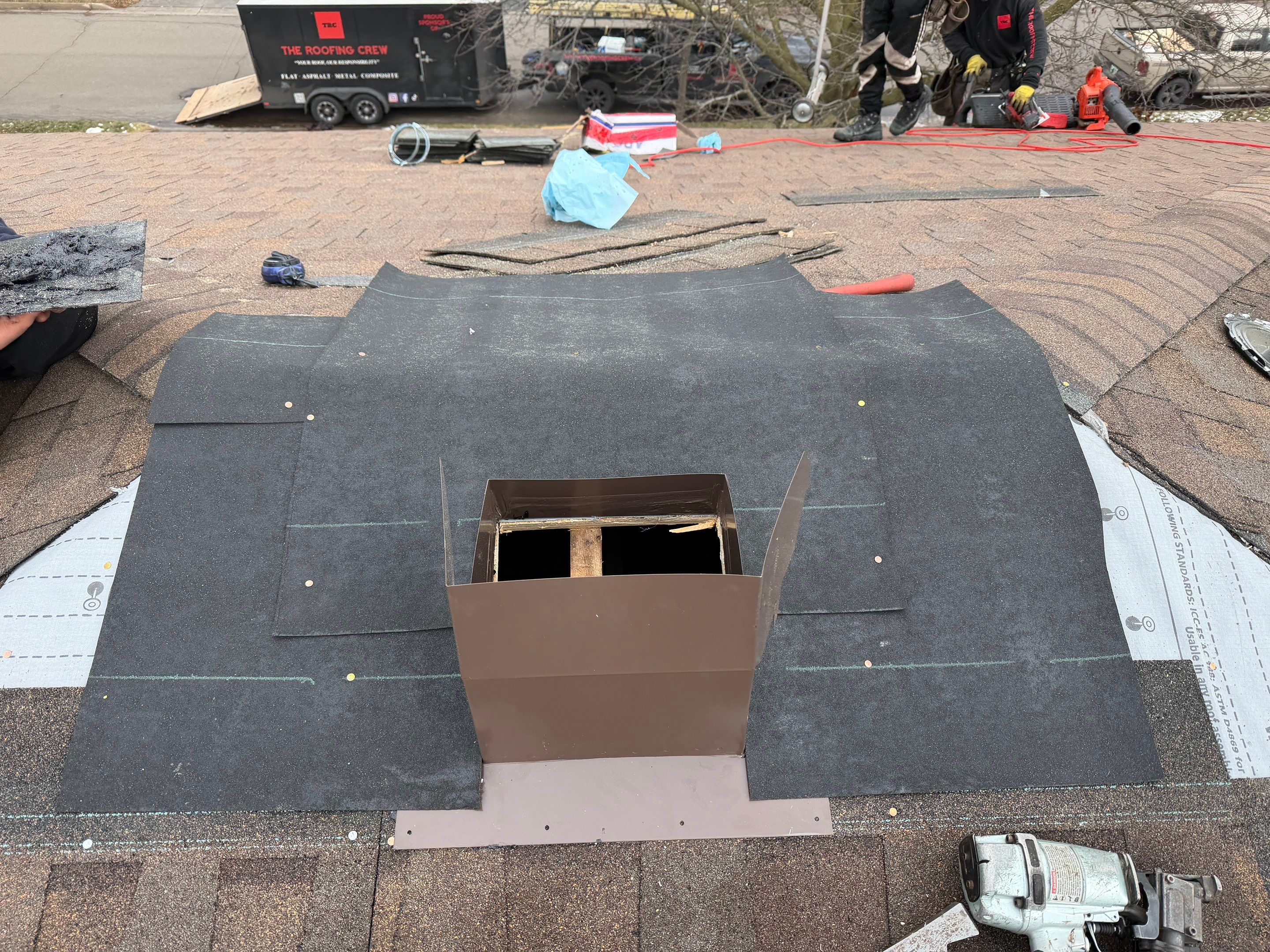 Project in Burlington by The Roofing Crew