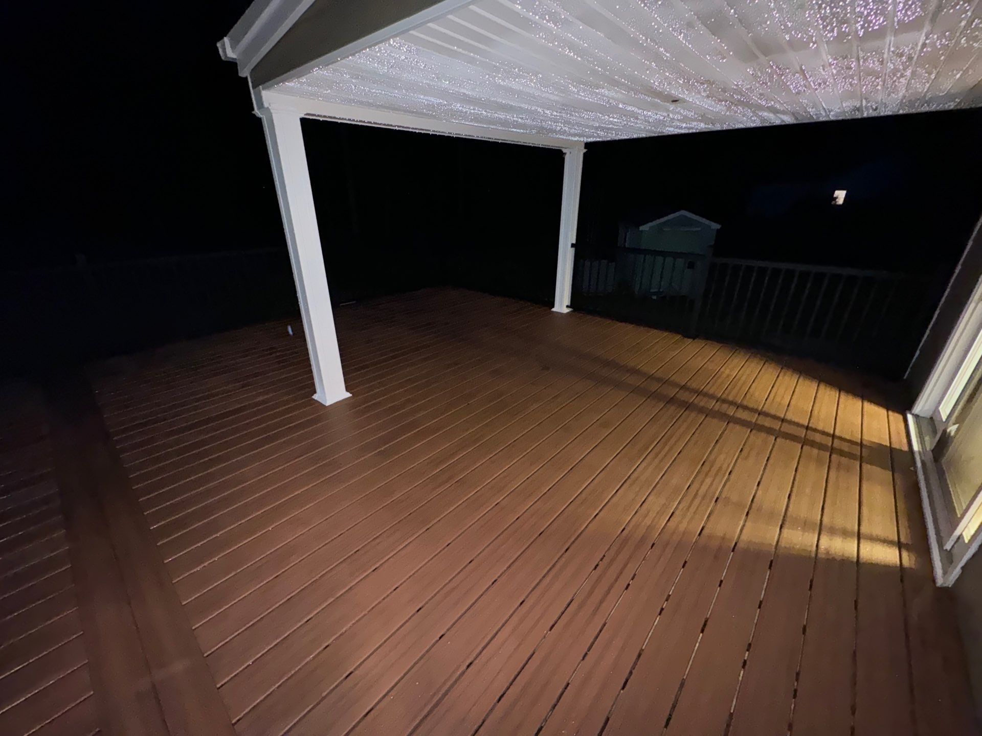 New Deck using Trex Tiki Torch  by deck guardian