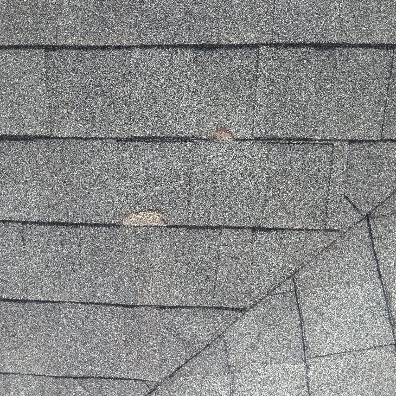 Hail Damage using Owen's Corning Duration (Lifetime) Shingles by Roof Repair Company