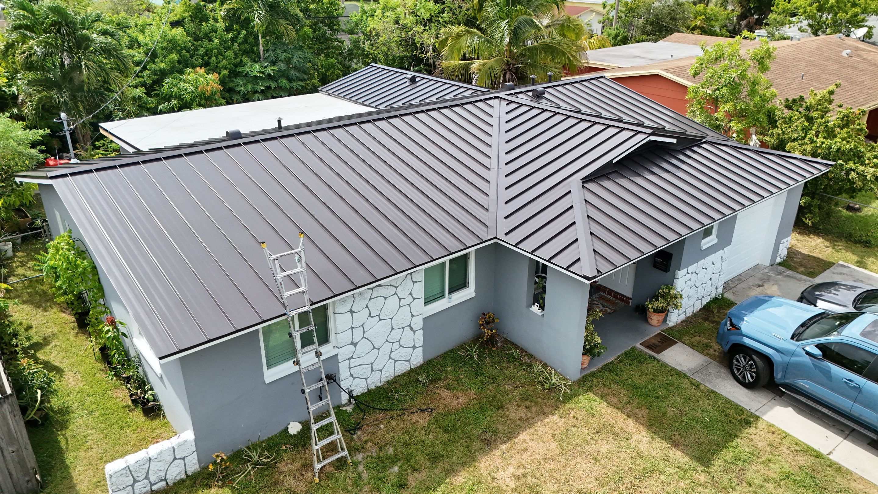 Standing Seam Metal Roof - Color Dark Bronze - Lauderhill by Art's Roofing & Construction