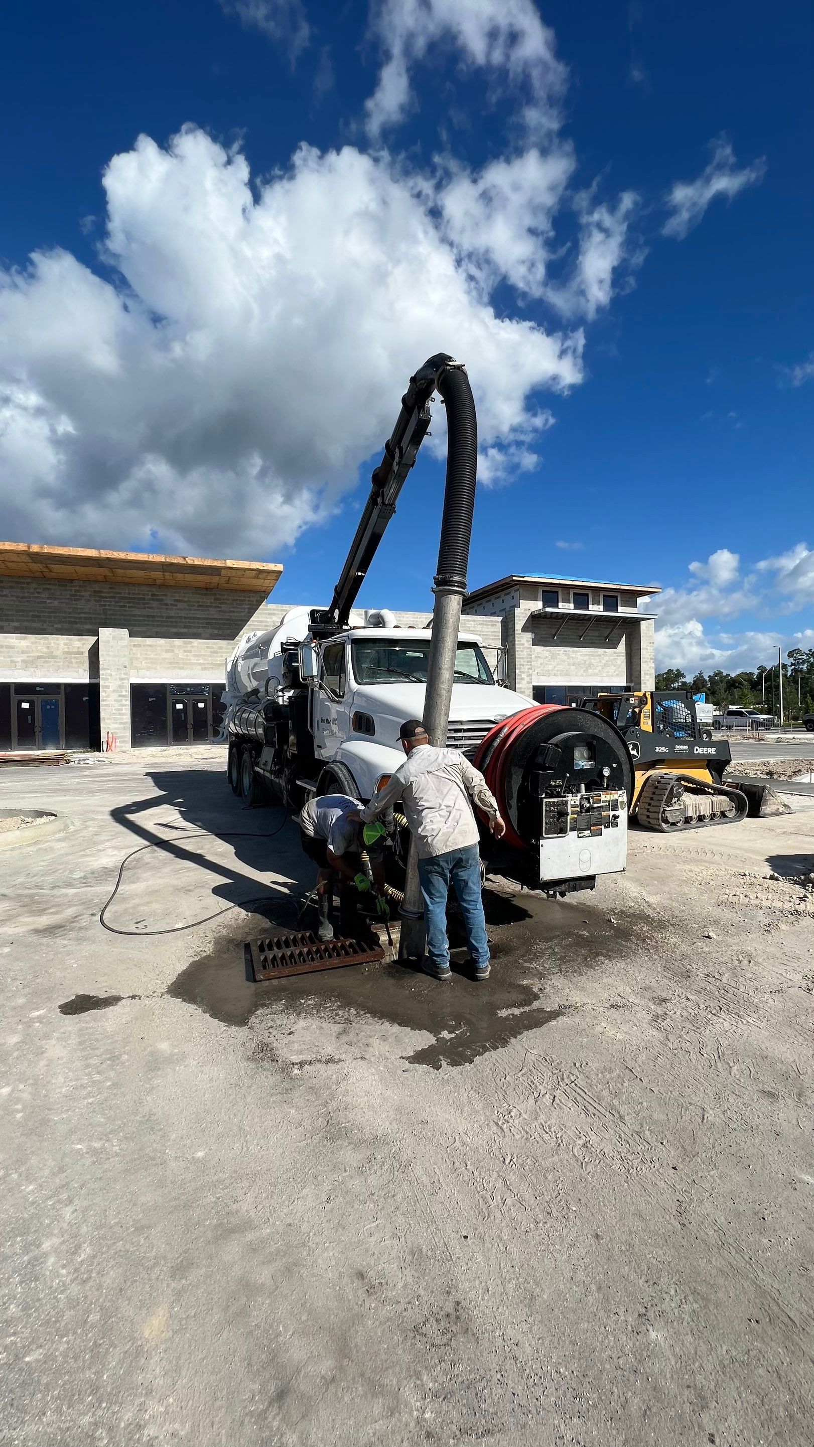 New Construction Storm Drain System Cleaning by APS Power & Water
