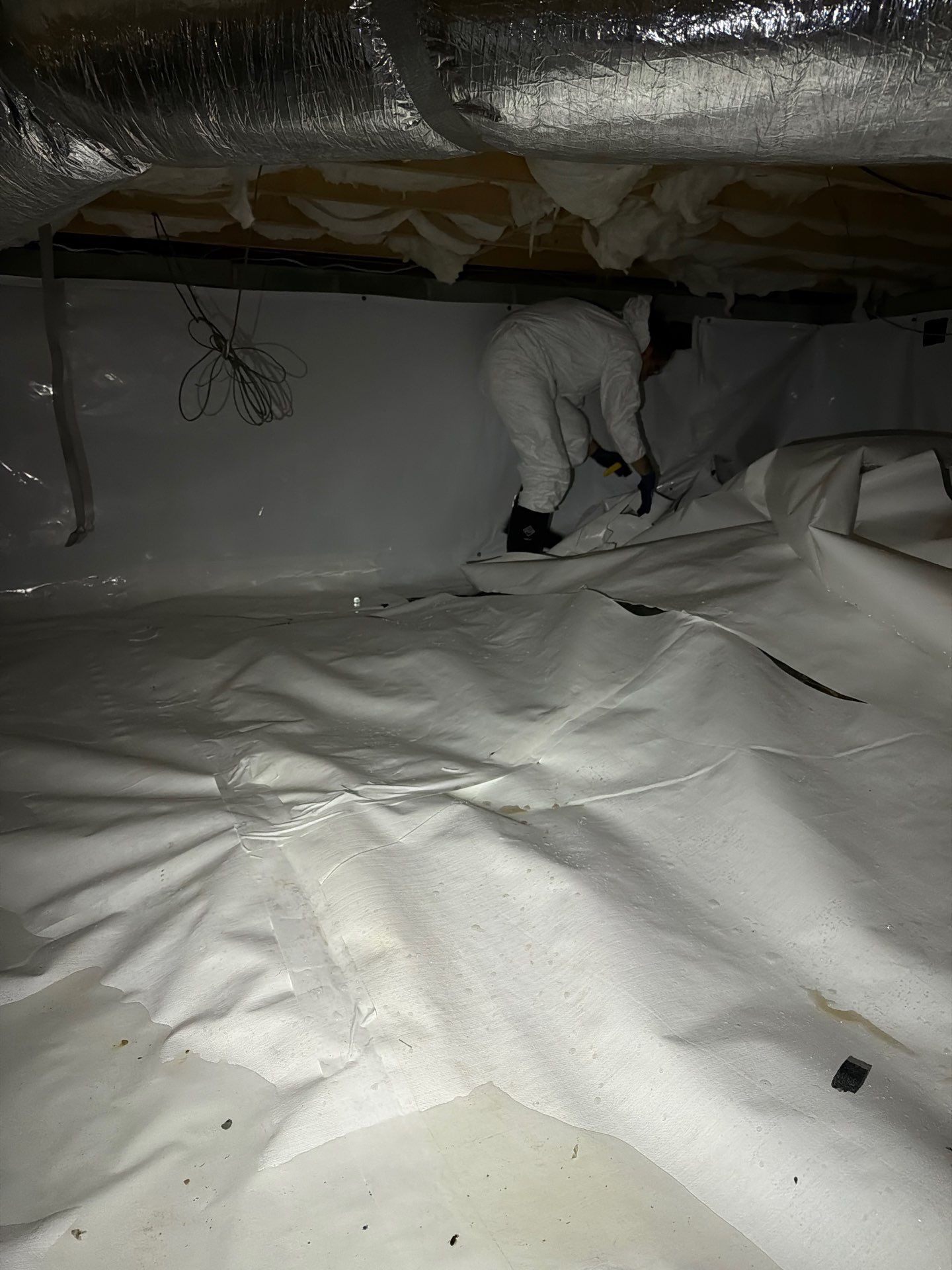 Alpharetta Crawlspace Water Damage Restoration with Vapor Barrier Installation by Restoration Damage Pros of Atlanta