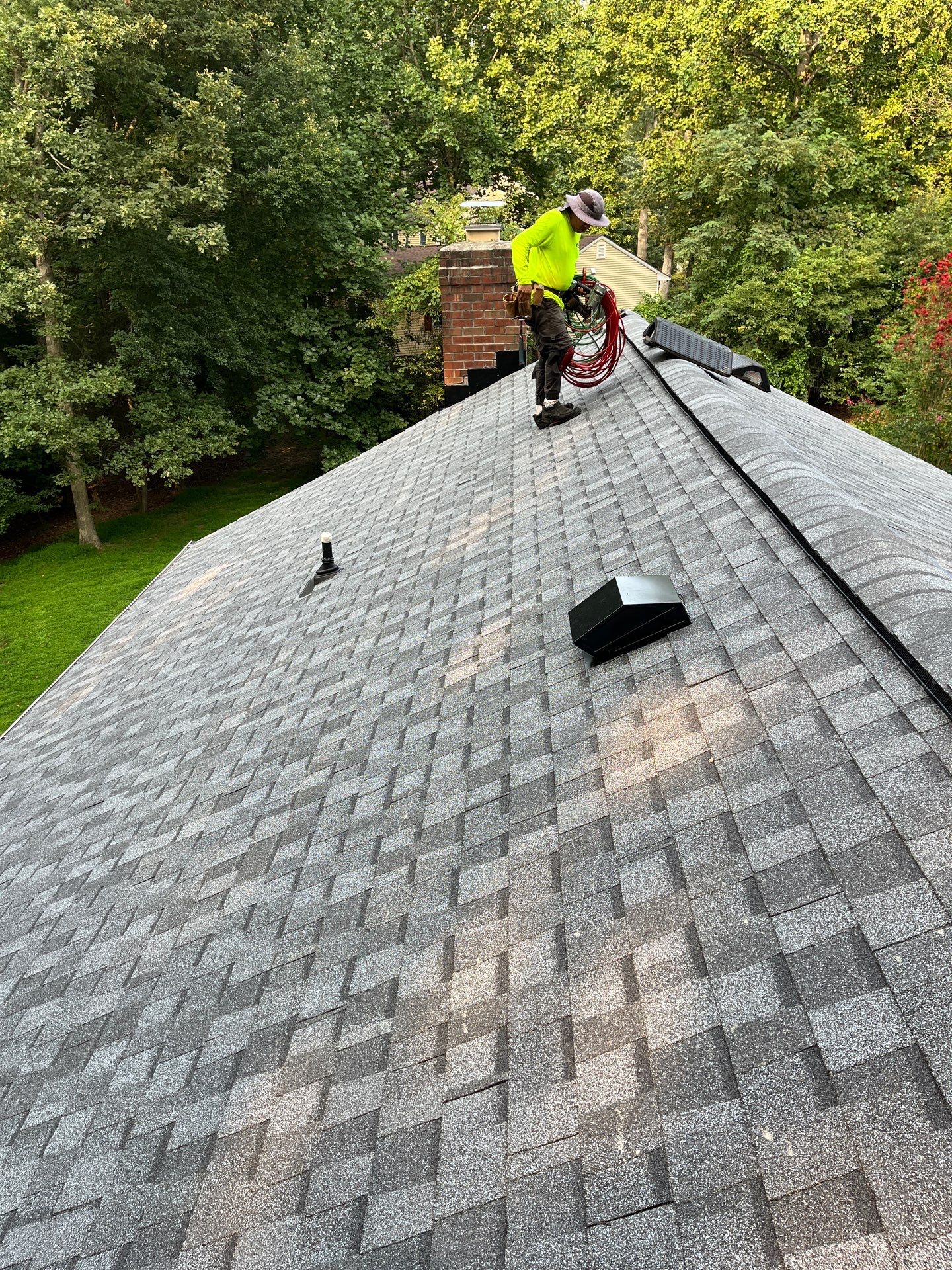 Oakton: Residential Roof Replacement with CertainTeed Landmark Designer Shingles in Pewter by RM Banning, Inc.