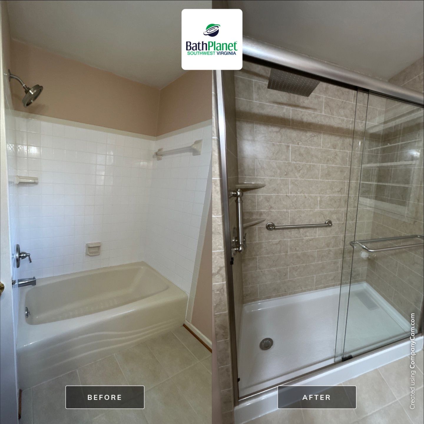 Tub to Shower by BathPlanet SW Virginia