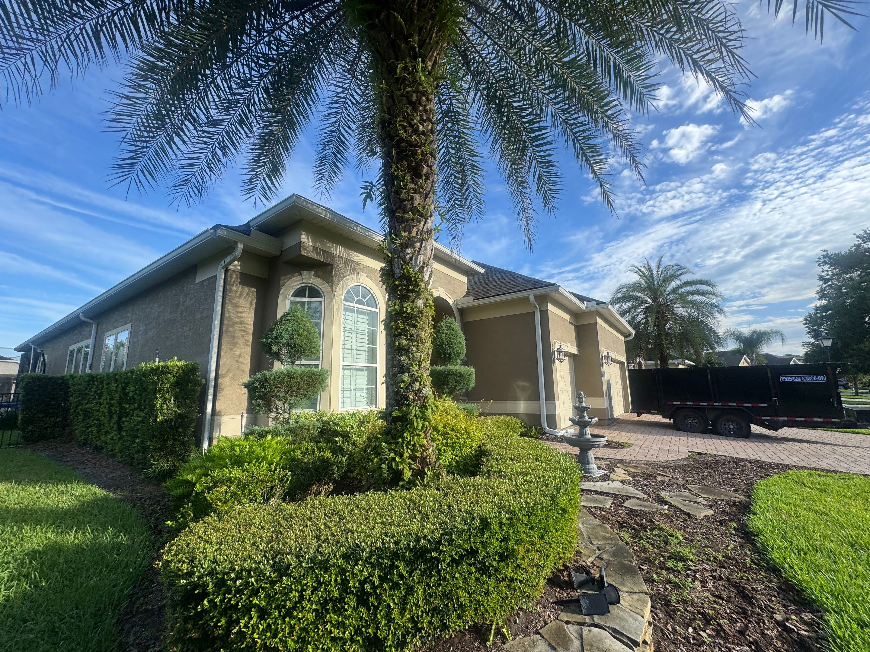 Ponte Vedra Residential Roof Replacement with Driftwood Architectural Asphalt Shingles by Trinity Restoration and Roofing LLC