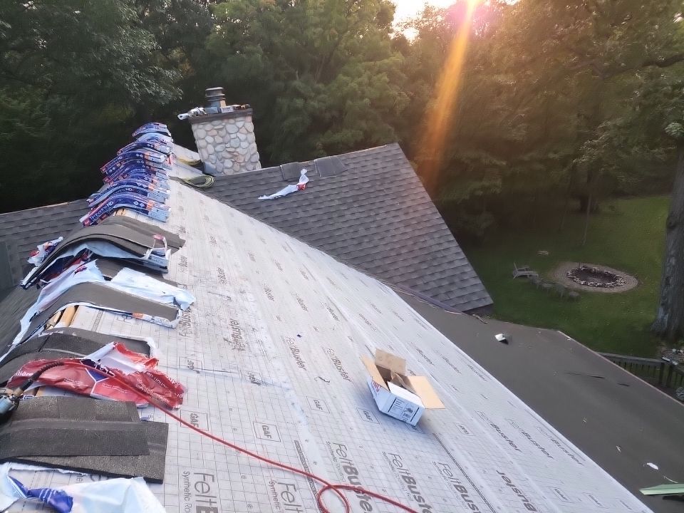 Roof Installation on Home, Garages, and Gazebo with GAF HDZ Shingles in Cedarburg, WI by Gellings Roofing and Siding LLC