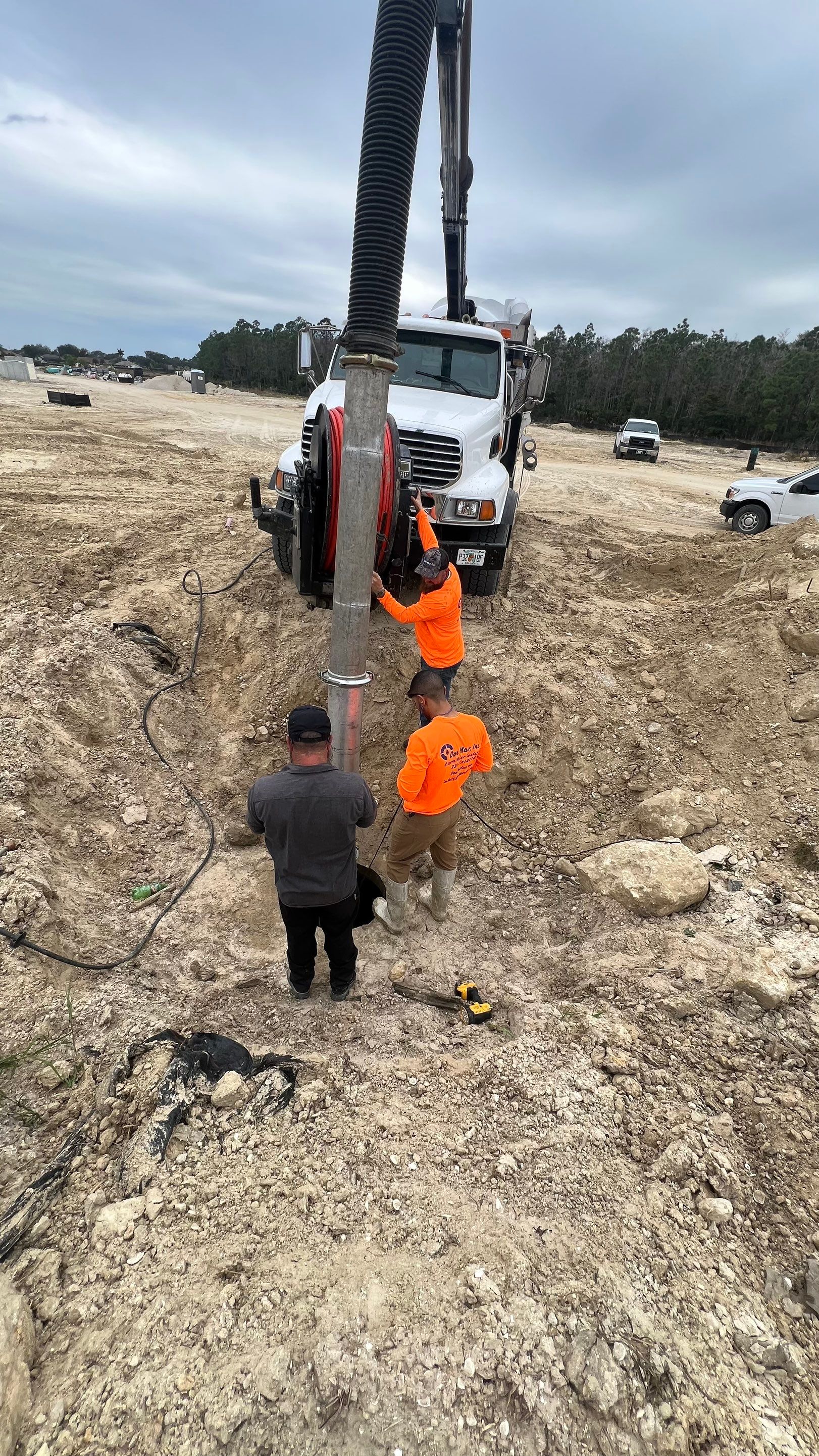 New Residential Construction Community Sewer System Cleaning by APS Power & Water