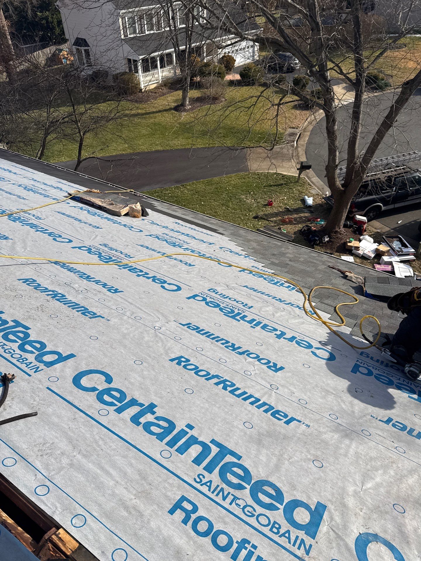 Fairfax Station :Residential Roof Replacement with CertainTeed Landmark Pro in Max Def Drift Wood  by RM Banning, Inc.