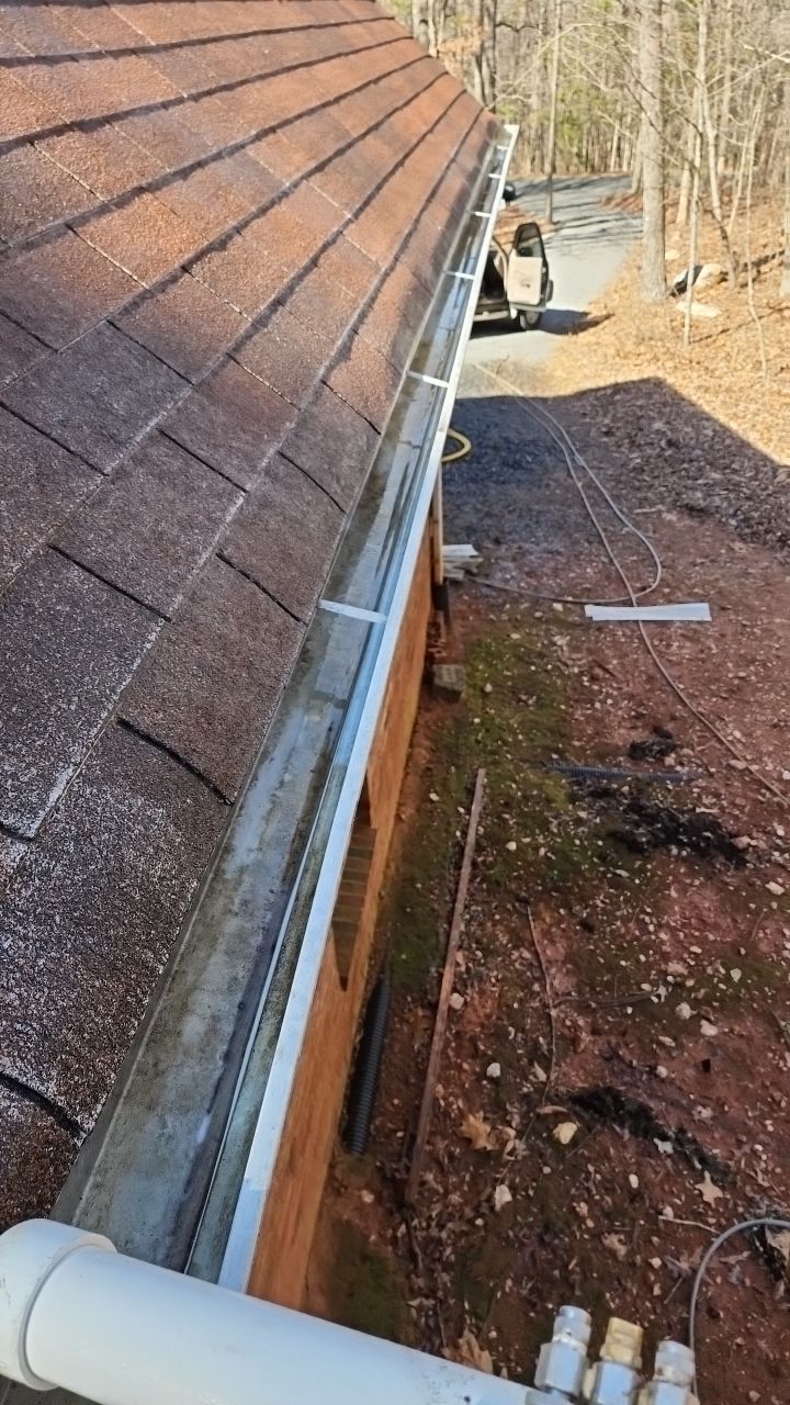 Gutter and Roof cleaning using cleaner by G&H Home Tech Pros LLC