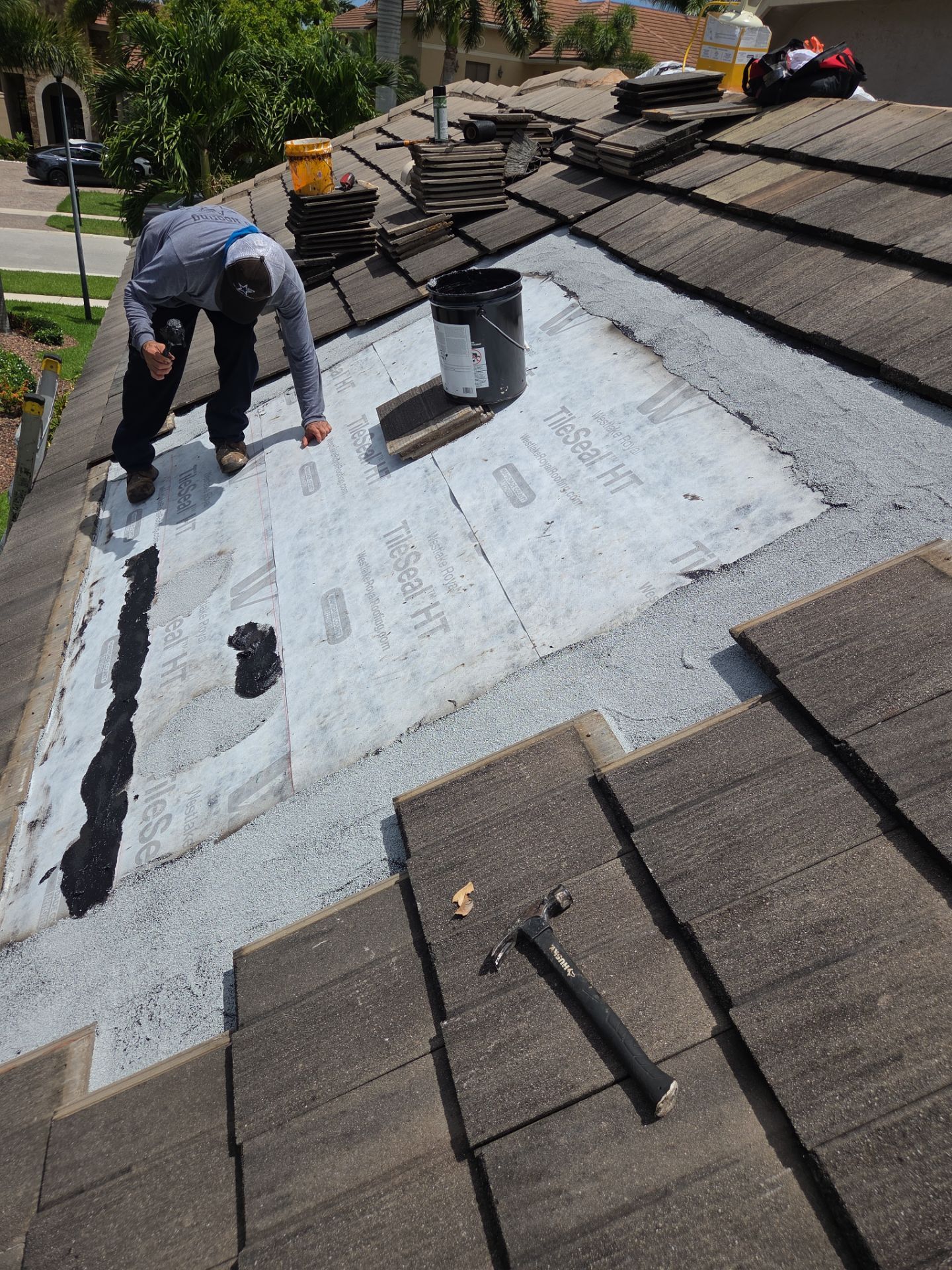 Concrete Tile Roof Repair and Underlayment Replacement in Wellington by Aastro Roofing