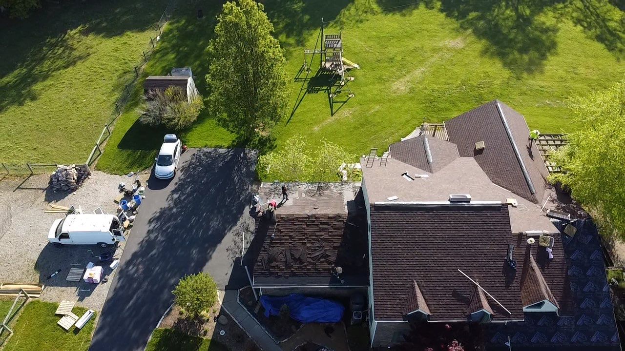 Residential Roofing Installation using Ownes Corning Brownwood Duration by Storm Contracting
