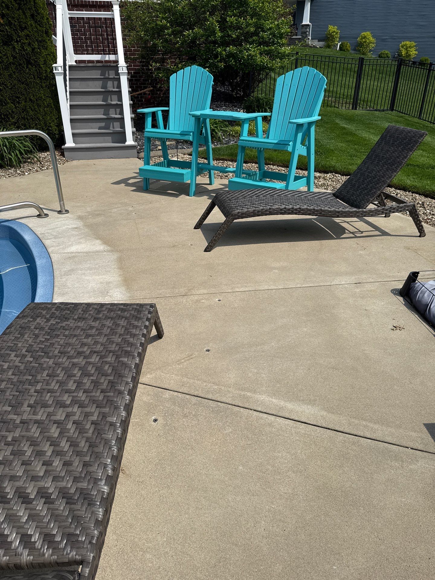 Twilight Pool Deck / Patio Project in Beaver falls by Floors in a Day, Inc
