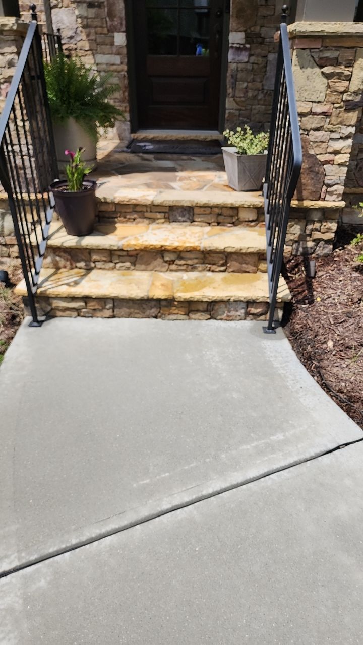 concrete Clean using cleaner by G&H Home Tech Pros LLC
