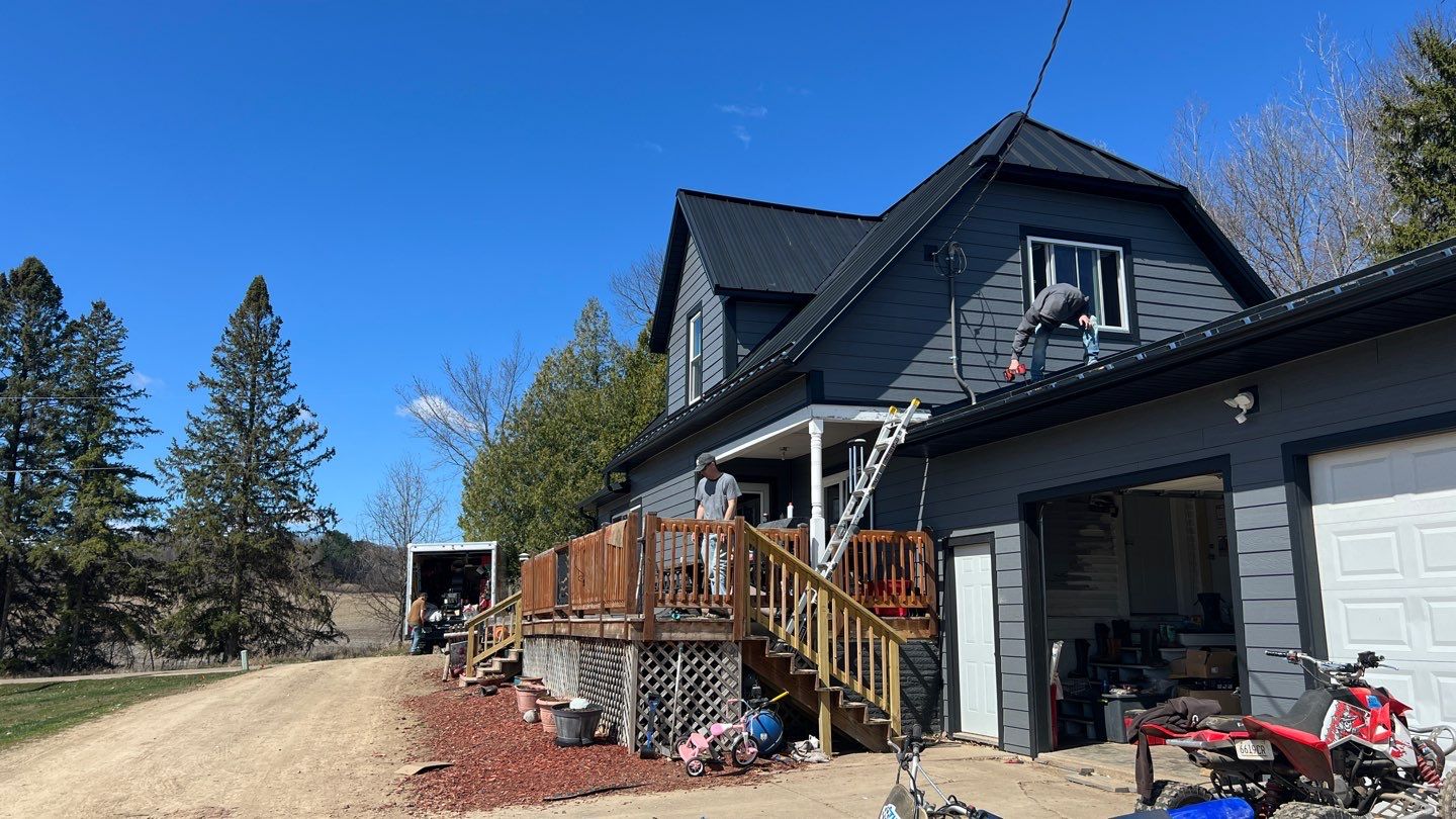  Stunning Home Exterior Makeover | Metal Roofing & LP Smart Siding by Total Restoration Services by LeFever Roofing LLC
