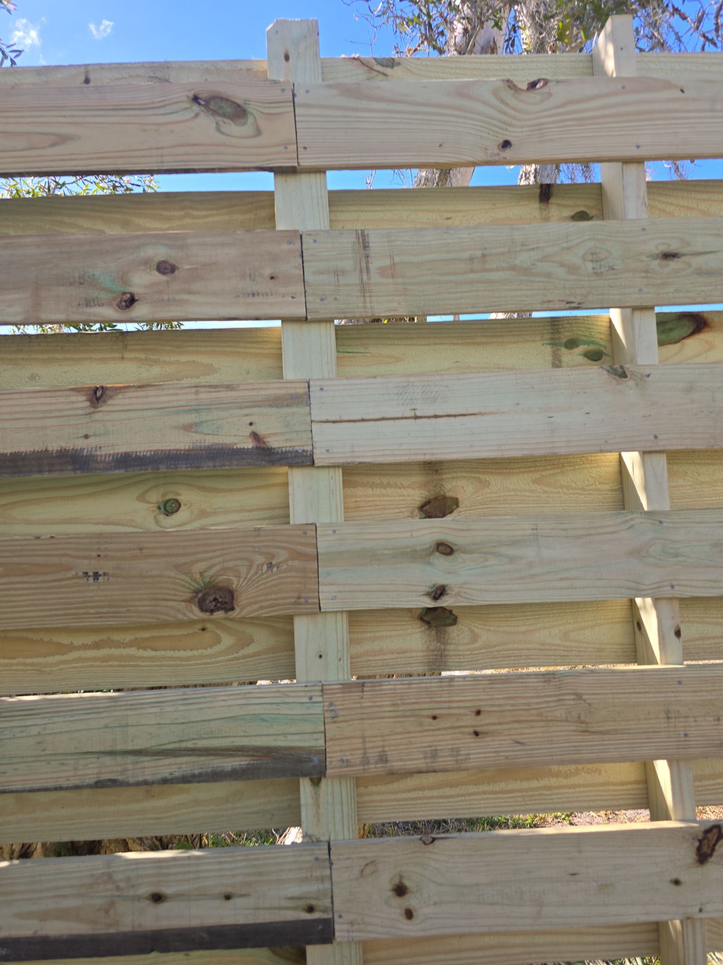 8'H Stained Shadowbox Wood in Nokomis by True Fence LLC