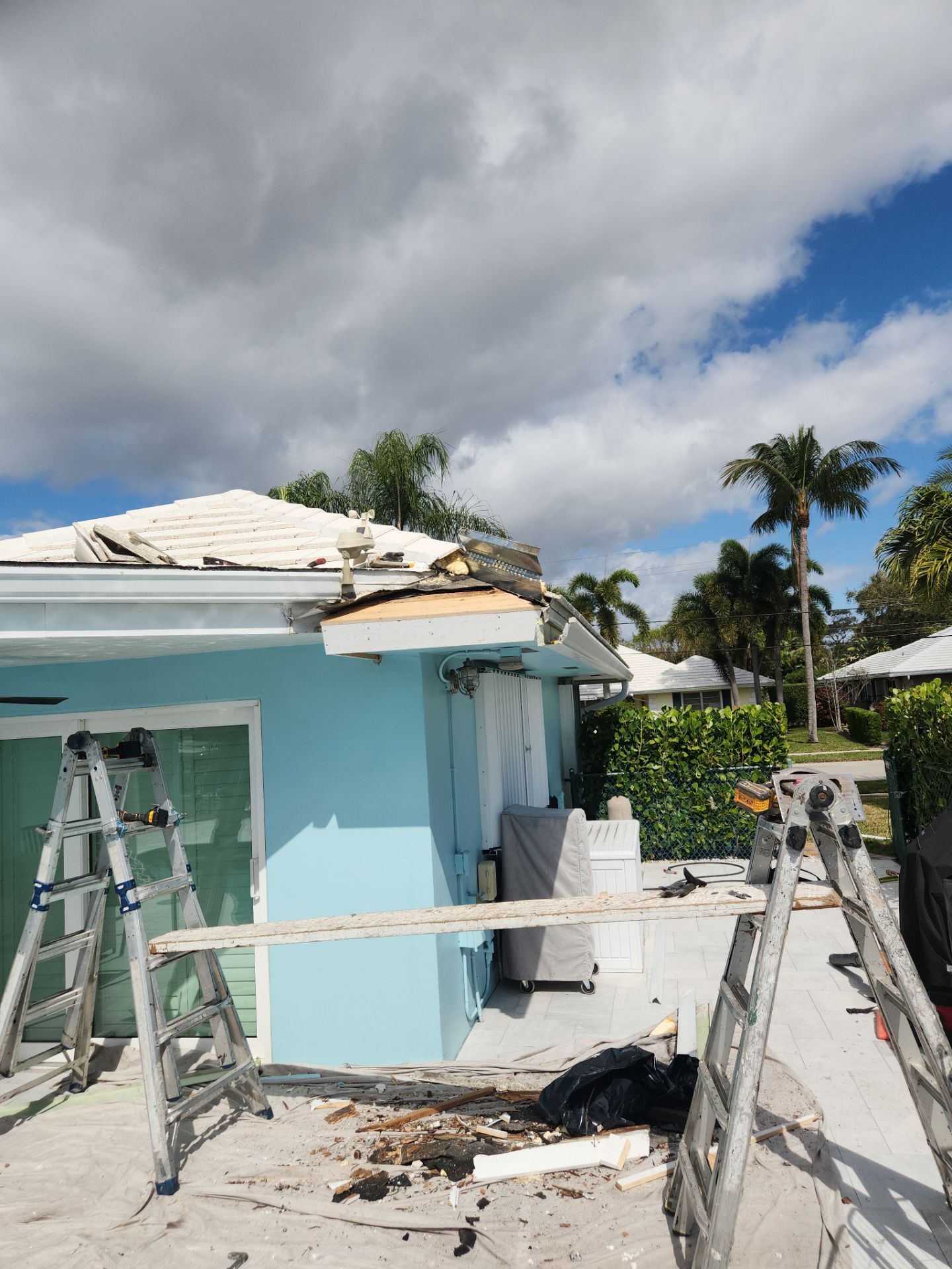 Concrete Tile Roof and Fascia Board Repair in Boca Raton by Aastro Roofing