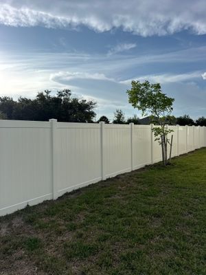 Residential Vinyl Privacy Fence Installation in Port Charlotte