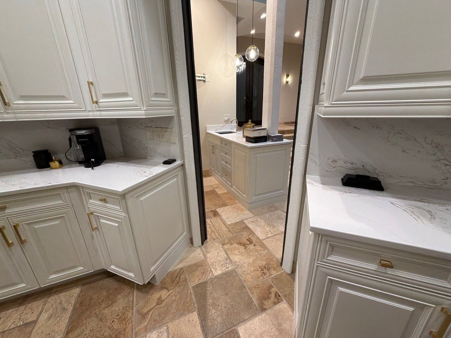 Two Tone Cabinets Repaint by Fresh Coat Painters