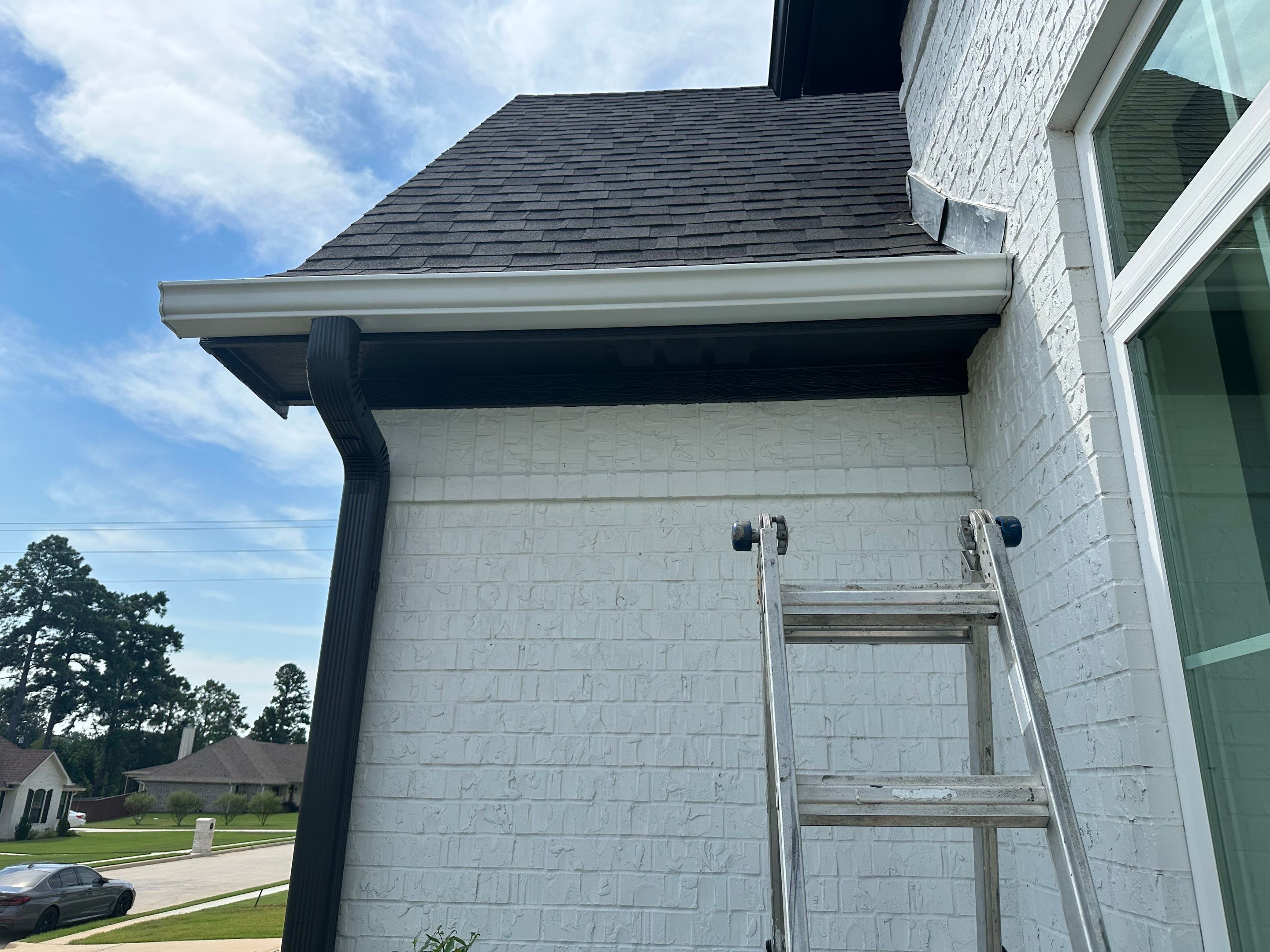 Exterior Painting in Longview, TX | Roof & Eaves in Elegant Black by Quality Coats Painting