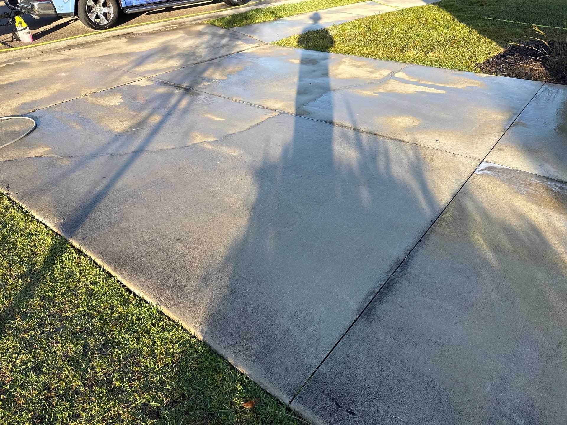 Oil Stain Removal & Concrete Cleaning – The Heights Community, Bradenton, FL by Sunshine AquaWash