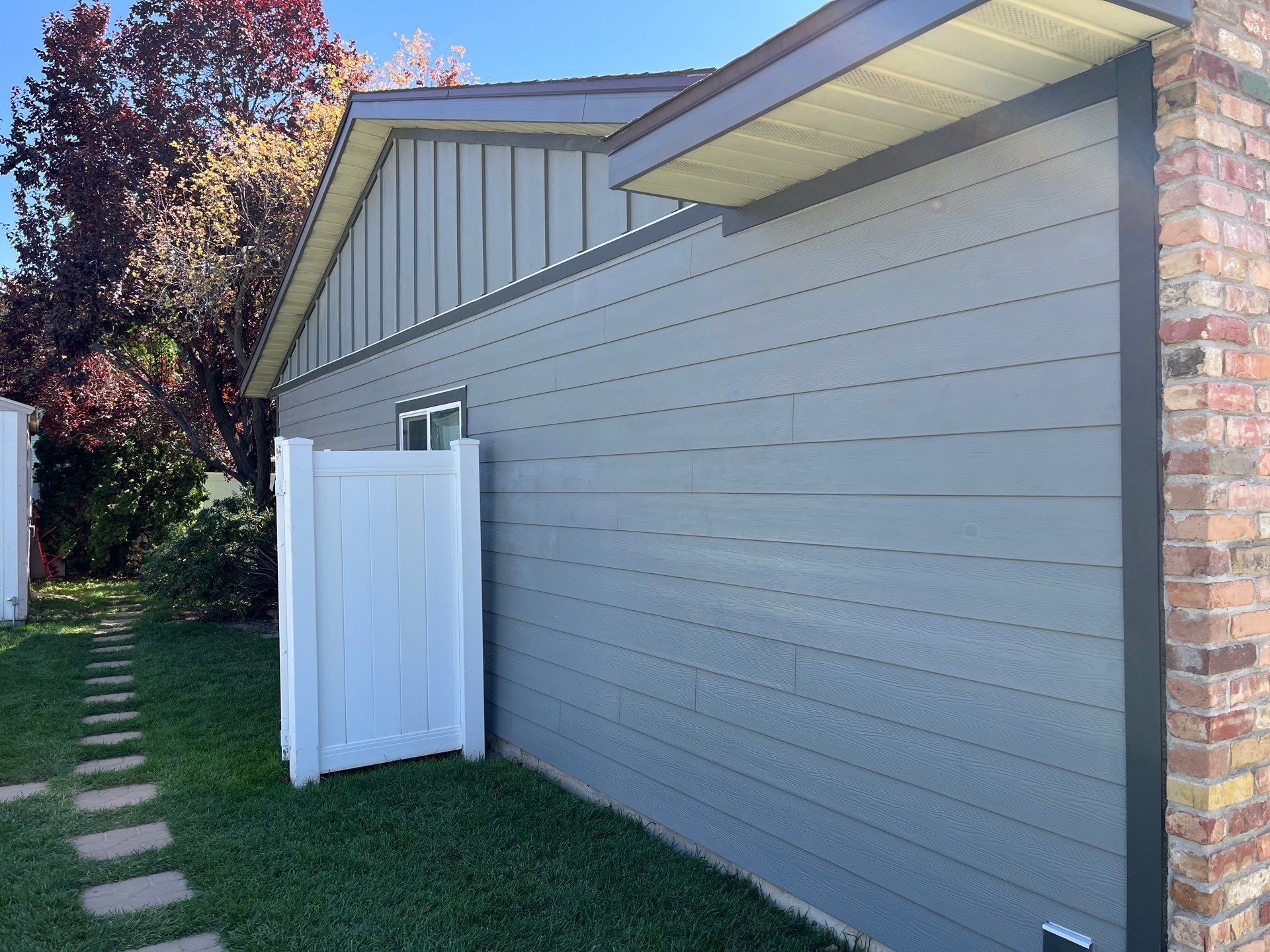 Sandy | Custom Hardie Mixed Profiles | Gray Slate & Iron Gray Trim by Ideal Siding Utah