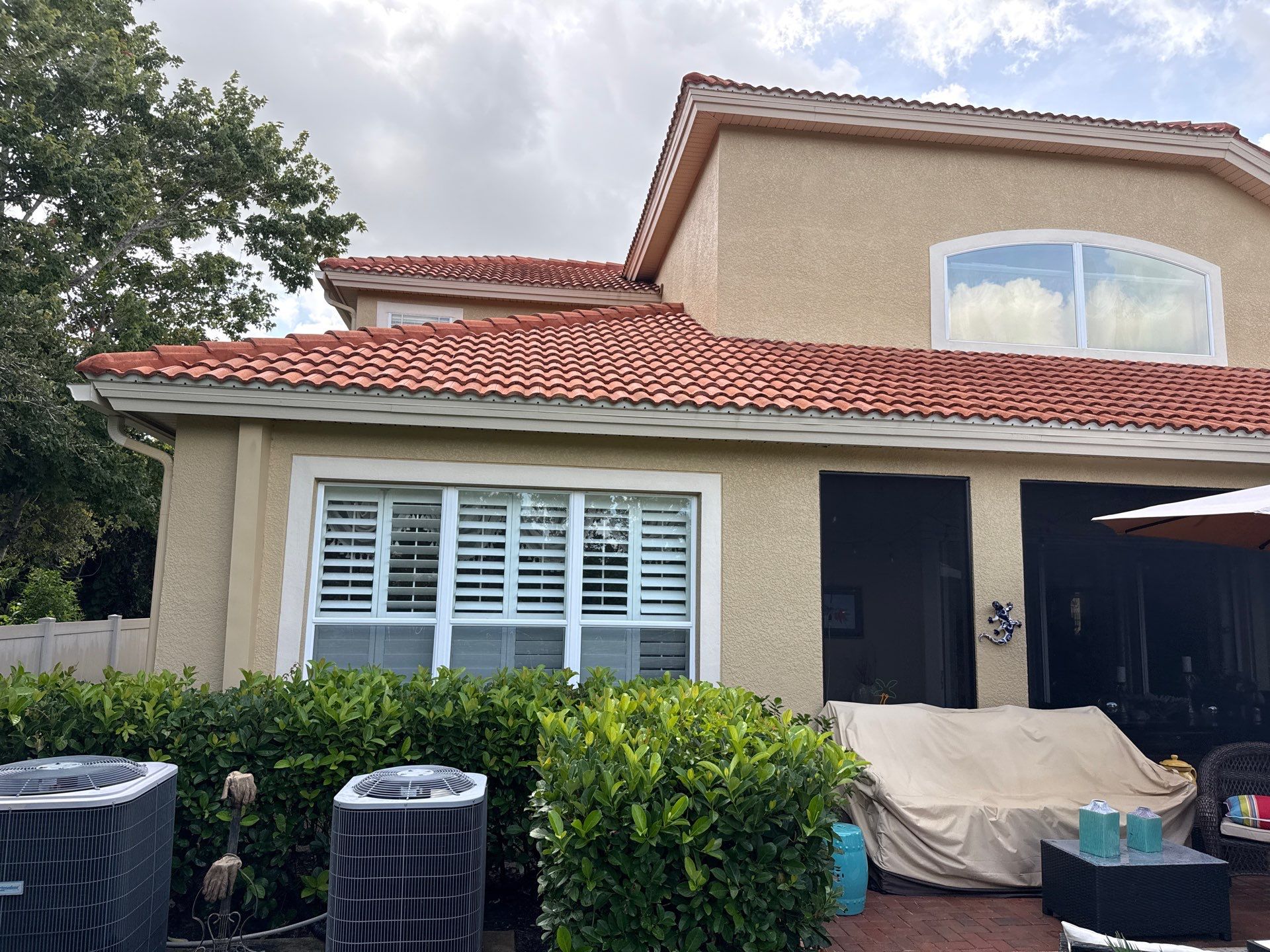 Soft Wash Tile Roof Cleaning in Sonoma Community, Sarasota, FL by Sunshine AquaWash